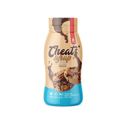 Cheat Meal Nutrition Syrup 0% (Syrop zero kalorii) - 2x 500ml - Ciasteczkowy z czekoladą