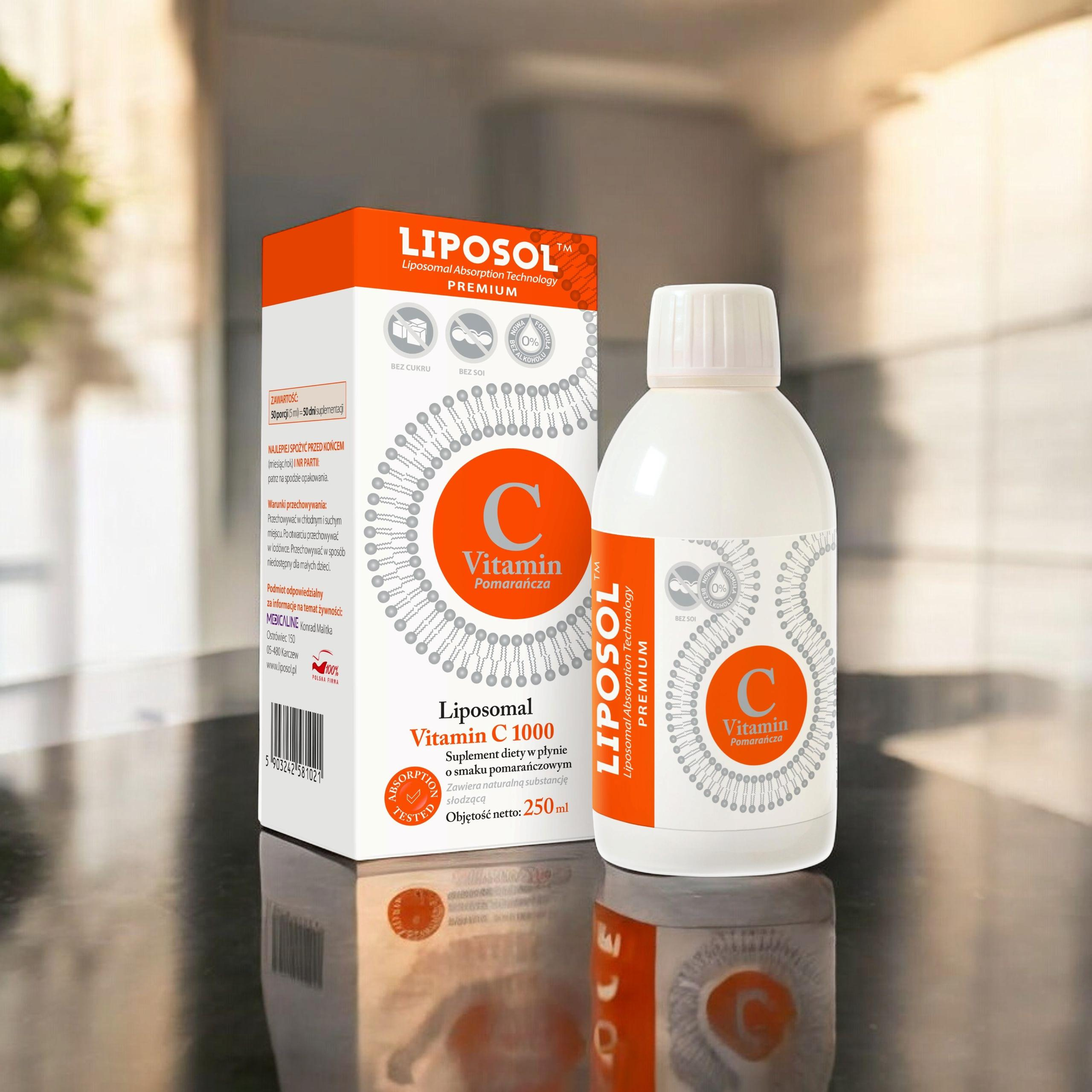 ALINESS - Witamina C Liposomalna - 250ml - Orange
