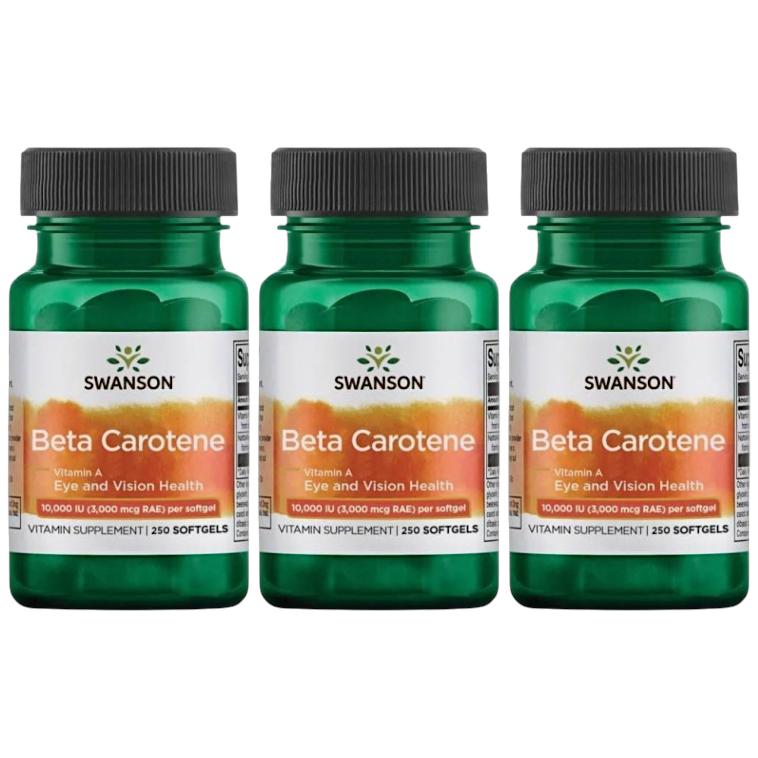 SWANSON Beta Carotene 10000IU - 3x 250softgels