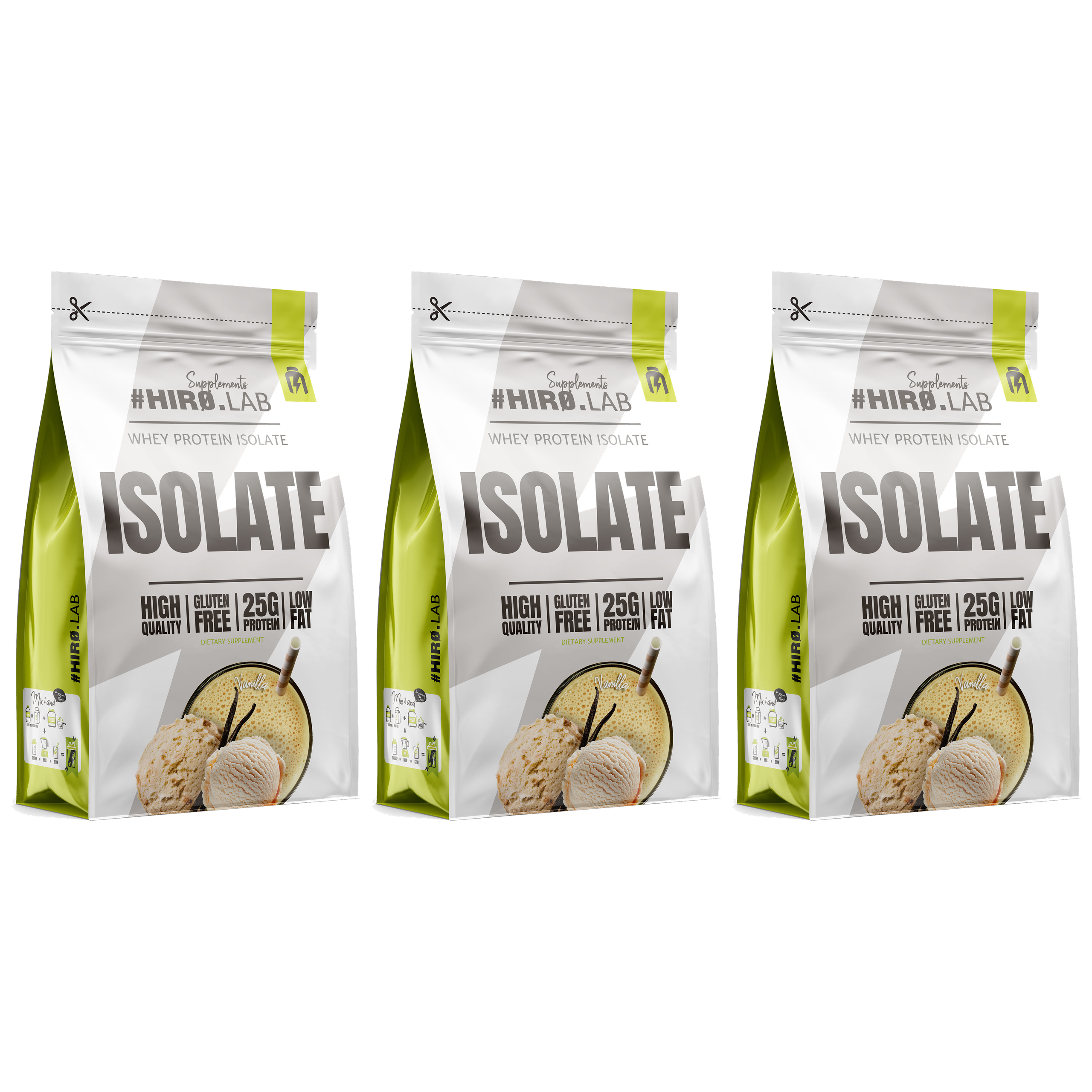 HIRO.LAB Whey Protein Isolate - 3x 700g