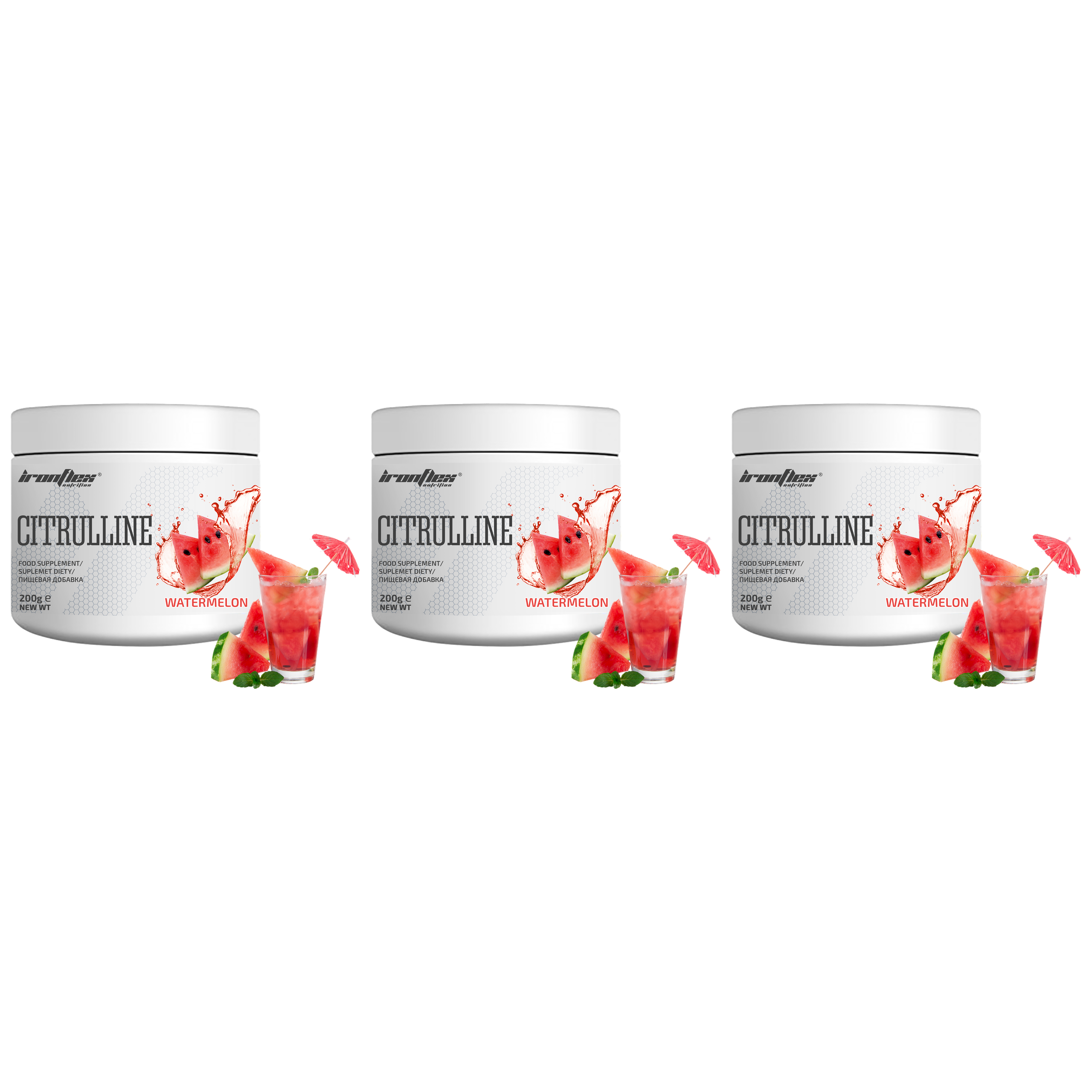 IRONFLEX Citrulline - 3x 200g - Cytrulina