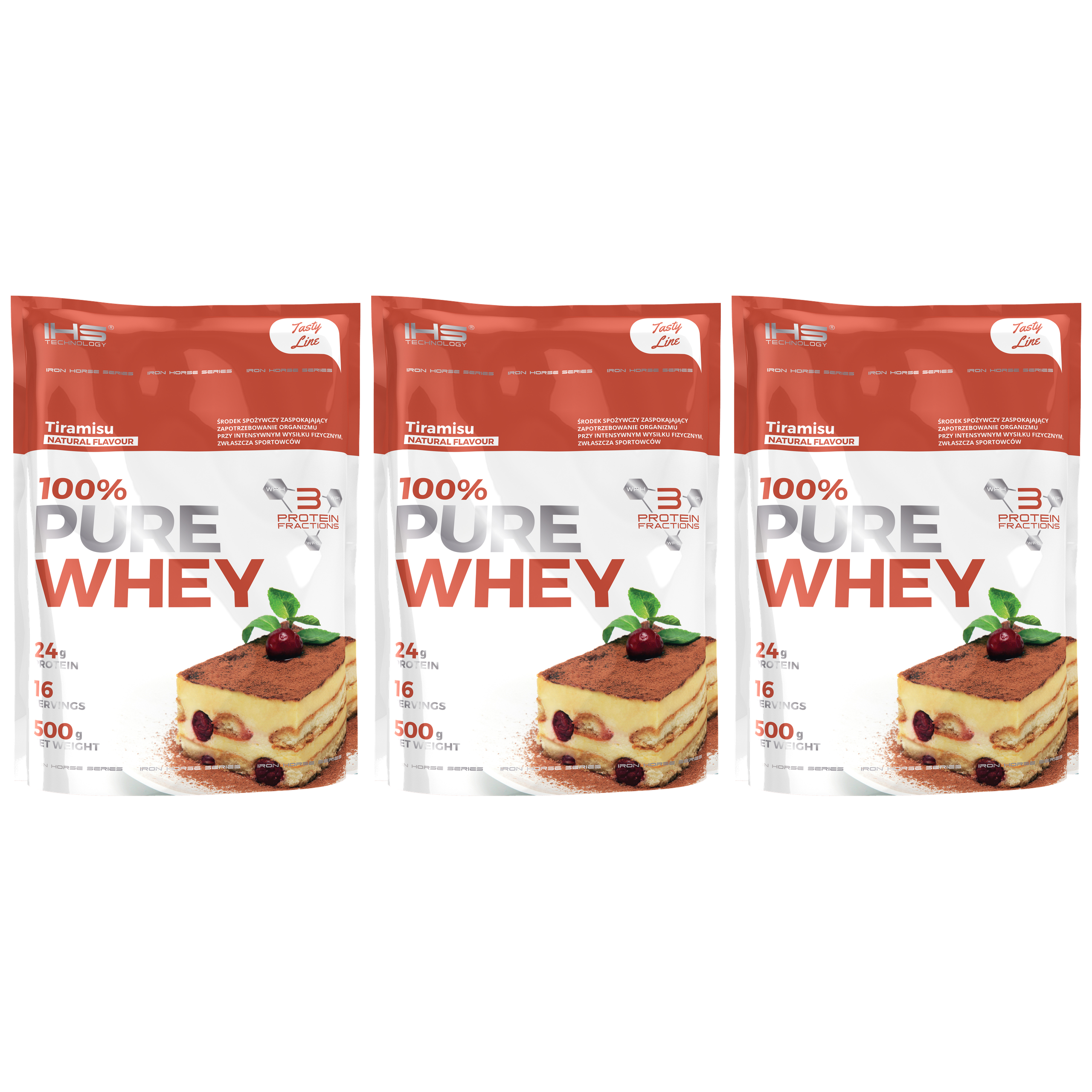 IRON HORSE 100% Pure Whey - 3x 2000g