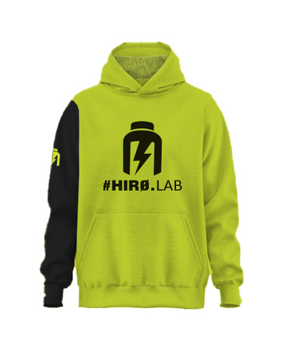 HIRO.LAB Bluza z kapturem HIRO NEE - Zielona - S