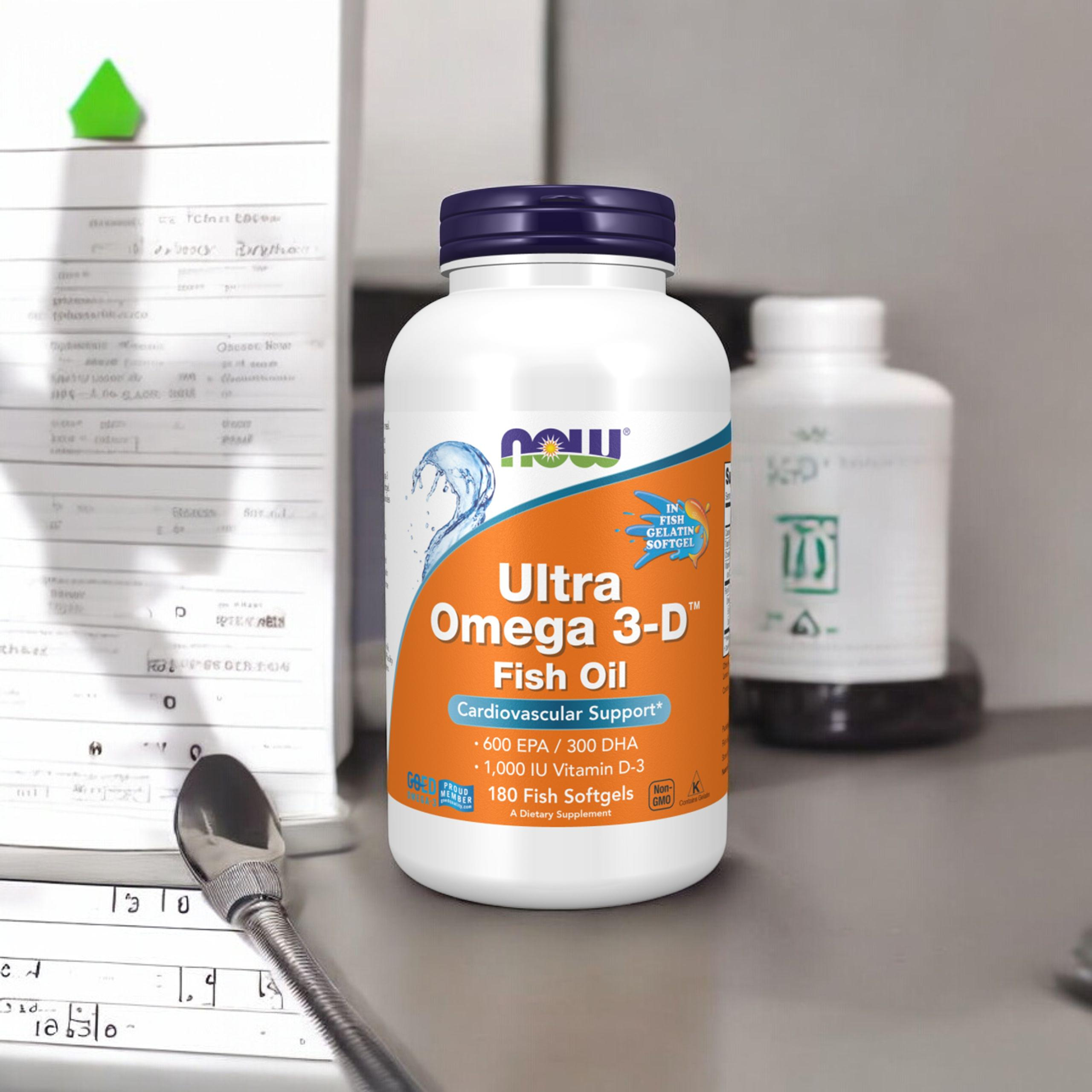 NOW Ultra Omega 3-D Fish Oil - 3x 180softgels