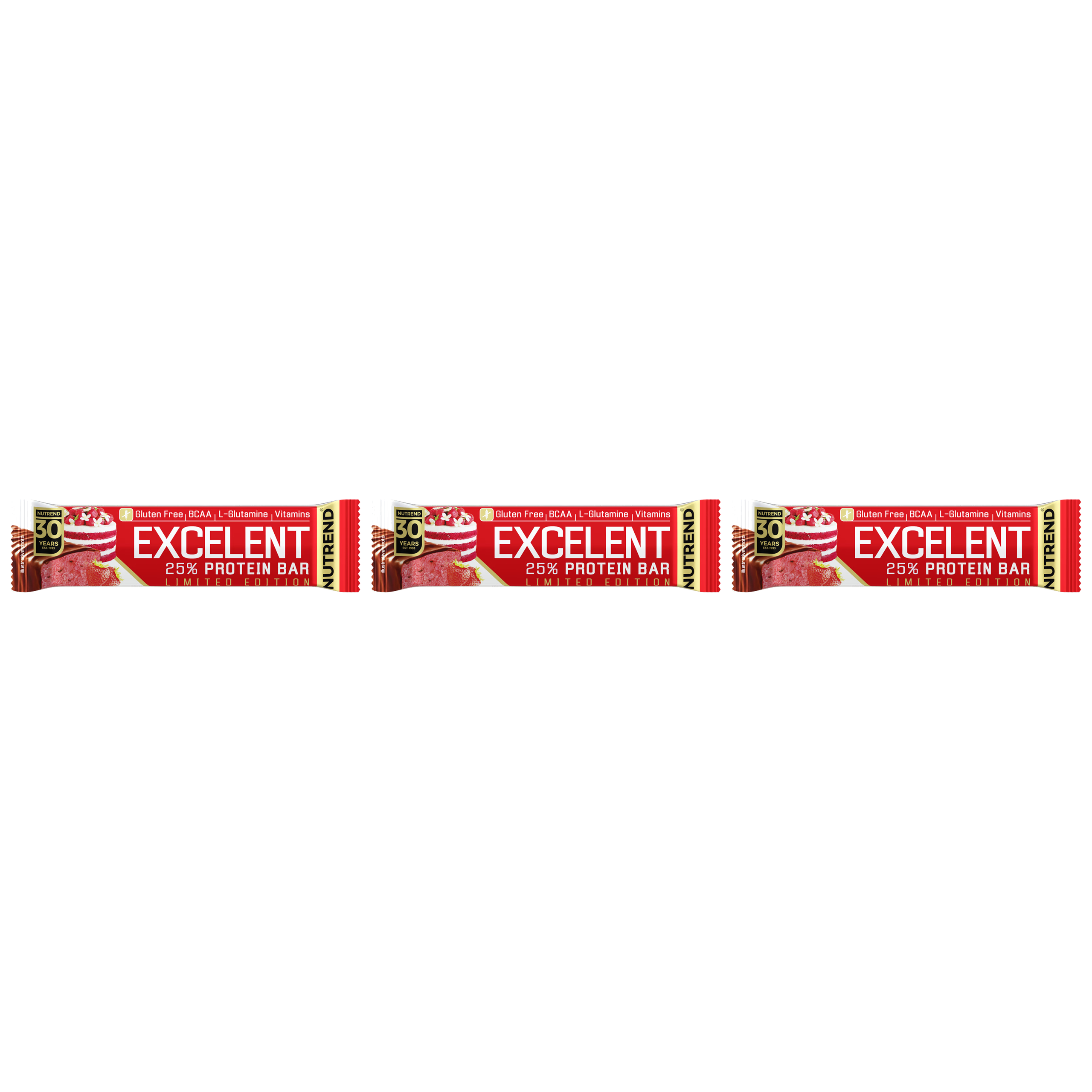 NUTREND Excelent Protein Bar - 3x 85g - Baton Białkowy