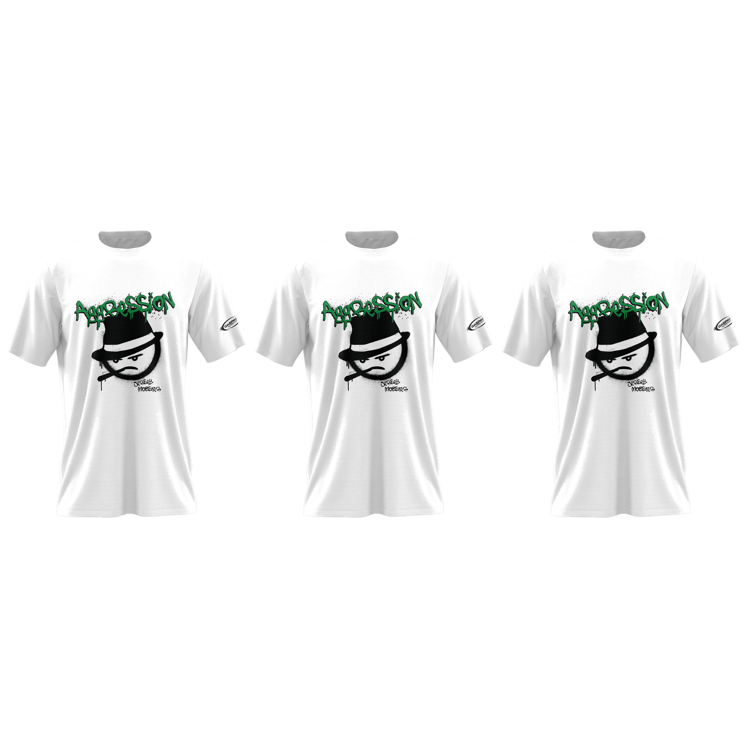 GASPARI NUTRITION T-Shirt Aggression - White - 3x Koszulka