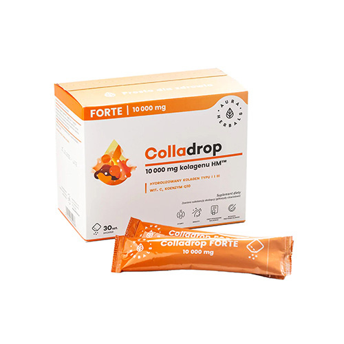 AURA HERBALS Colladrop Forte - 30 saszetek - Kolagen Morski 10000mg