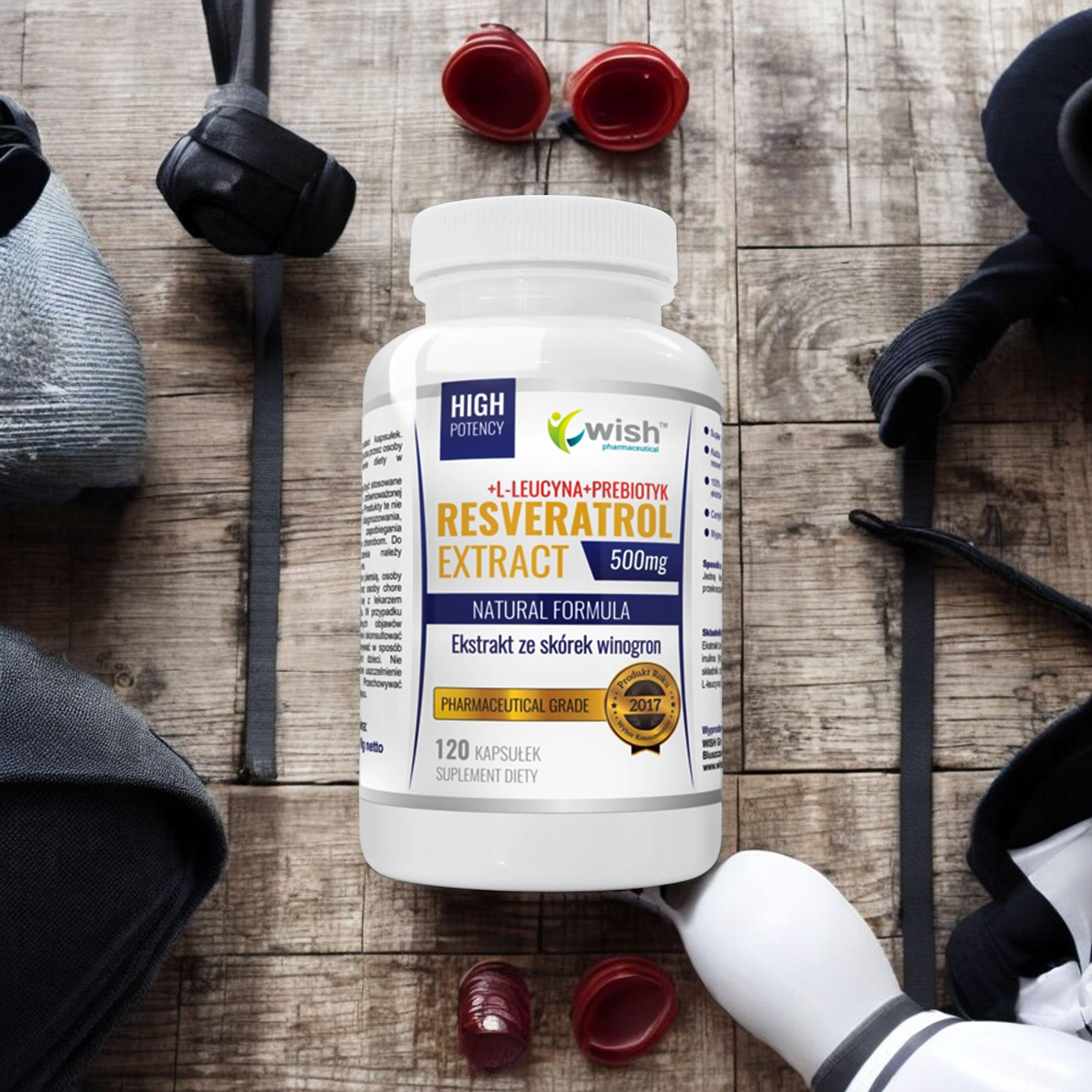 WISH Pharmaceutical Resveratrol Extract 500mg - 3x 120caps