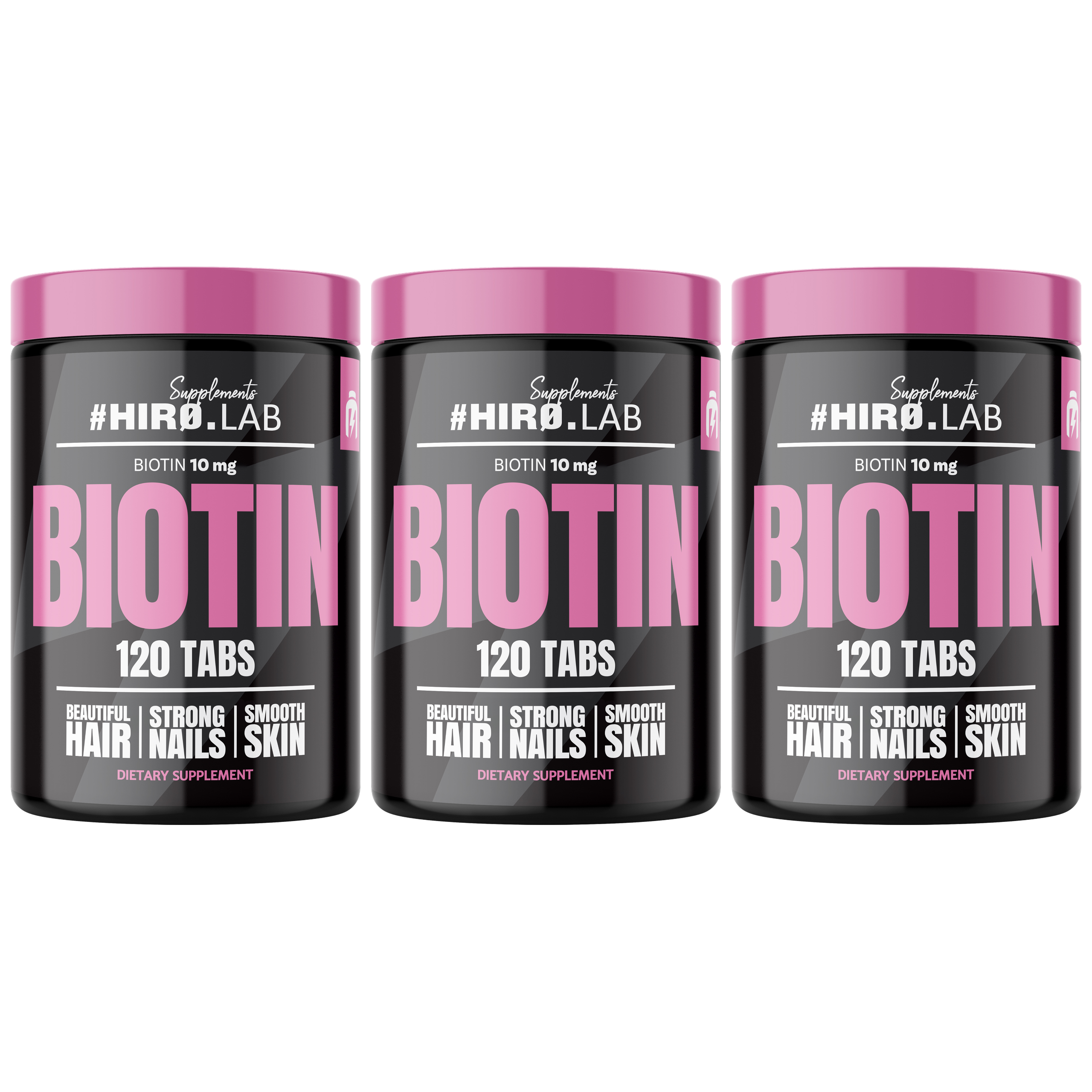 HIRO.LAB Biotin - 120tabs - 3x Biotyna