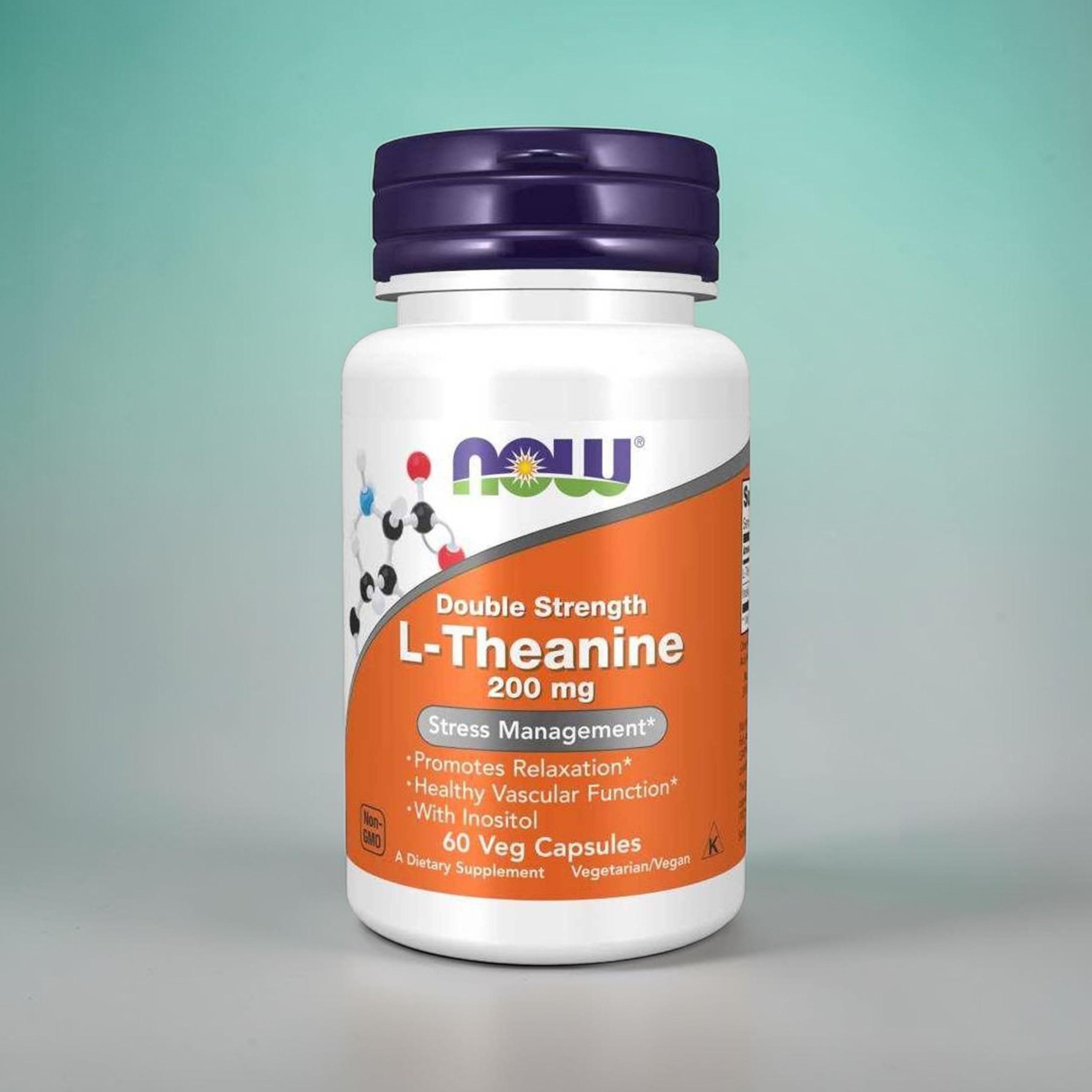 NOW L-Theanine 200mg - 2x 60cvaps.
