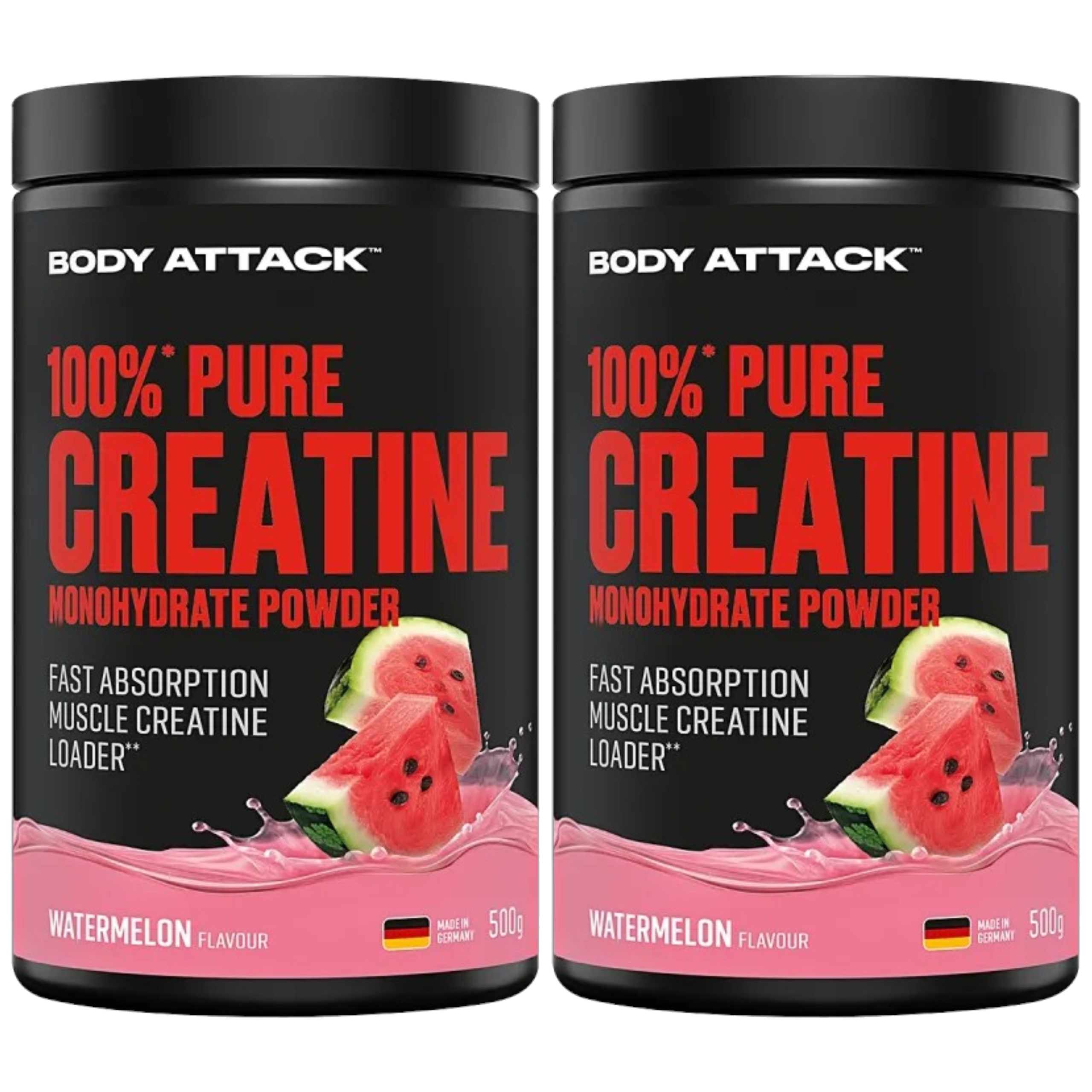 BODY ATTACK - 100% Pure Creatine - 2x 500g