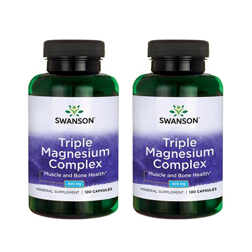 SWANSON Triple Magnesium Complex 400mg - 2x 100caps