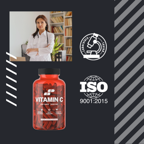 3x MP NUTRITION Vitamin C 1000mg - 100caps - Witamina C