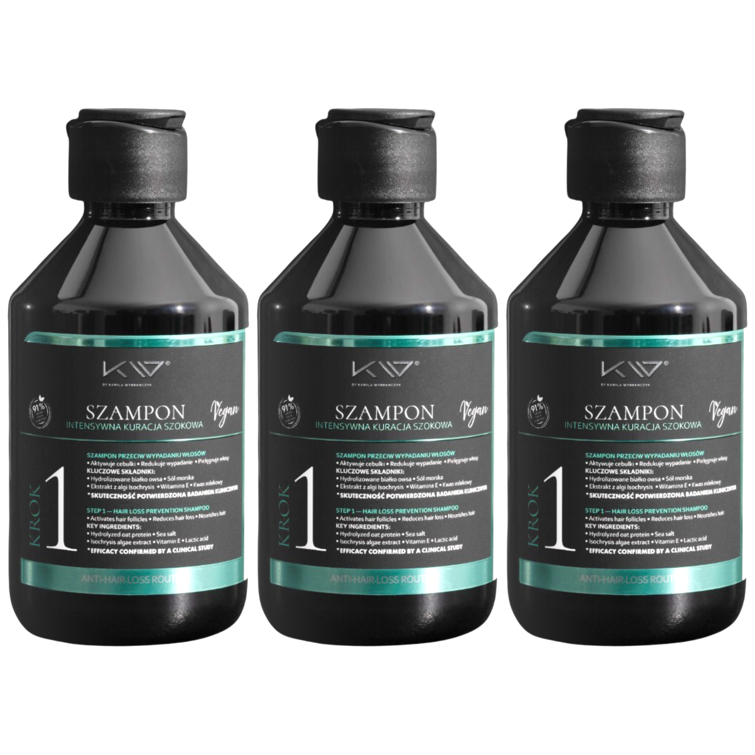 KAMILA WYBRAŃCZYK - Szampon Intensywna Kuracja Szokowa - 3x 250ml