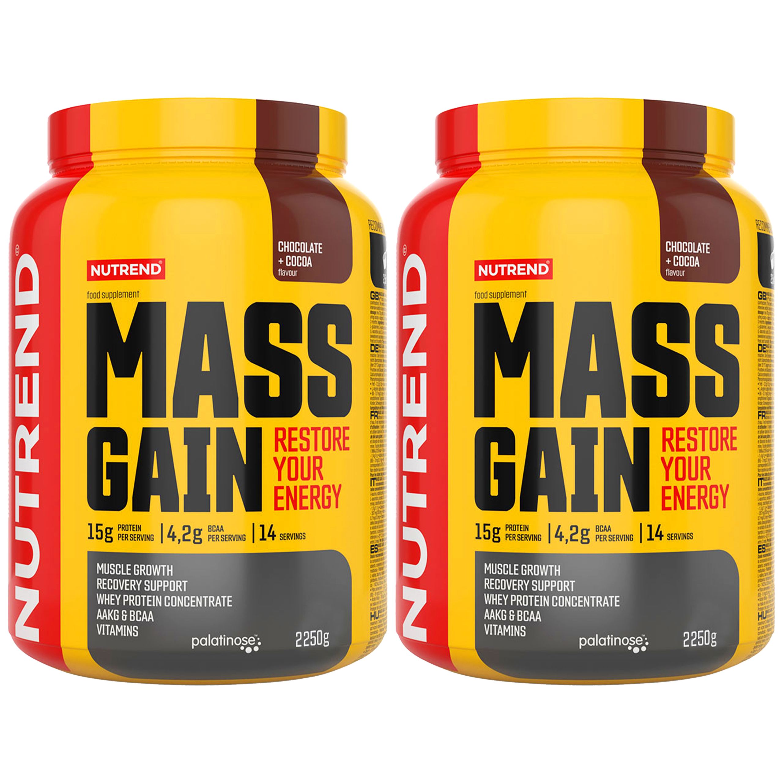 NUTREND Mass Gain - 2x 2100g - Chocolate + Cocoa