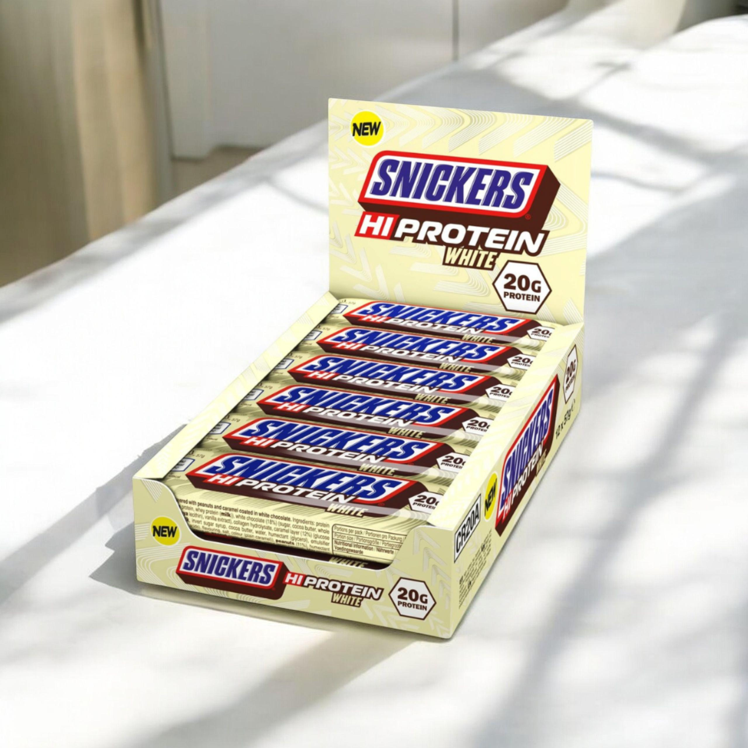 Mars - Baton Snickers HI Protein Low Sugar Bar - 12x 3x 45g - White