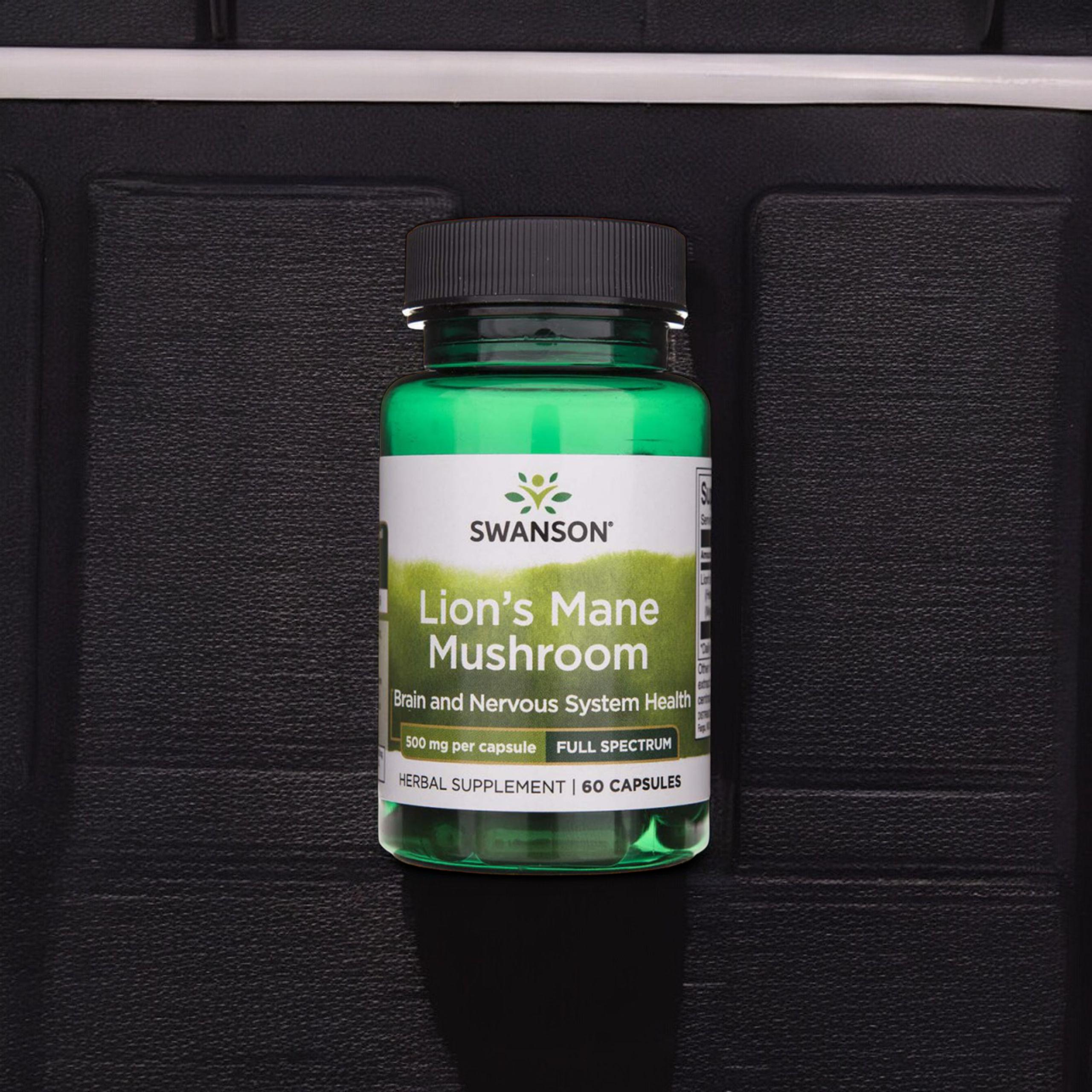 SWANSON Lion's Mane Mushroom 500mg - 60caps. - 2x Soplówka jeżowata