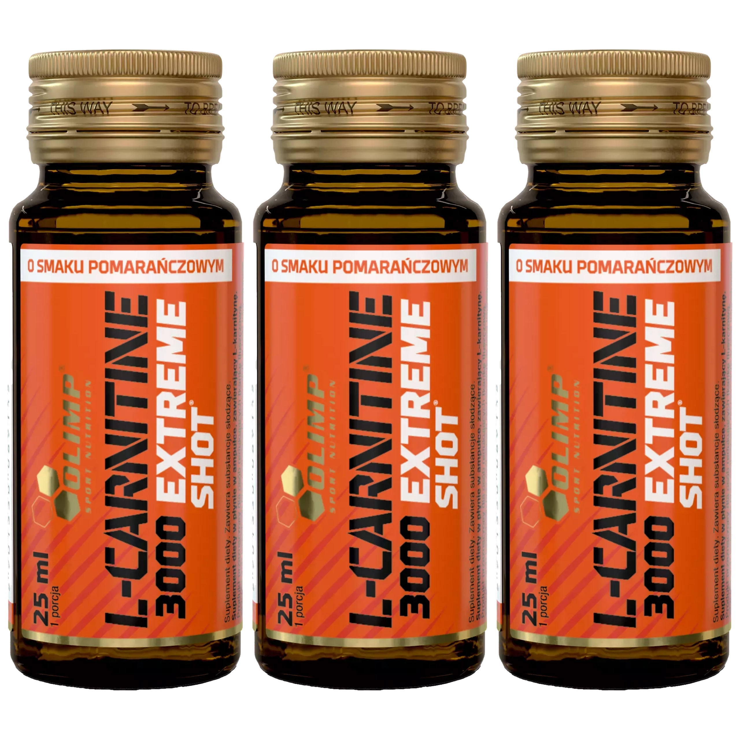 OLIMP L-Carnitine 3000 Extreme Shot - 3x 25ml - Orange