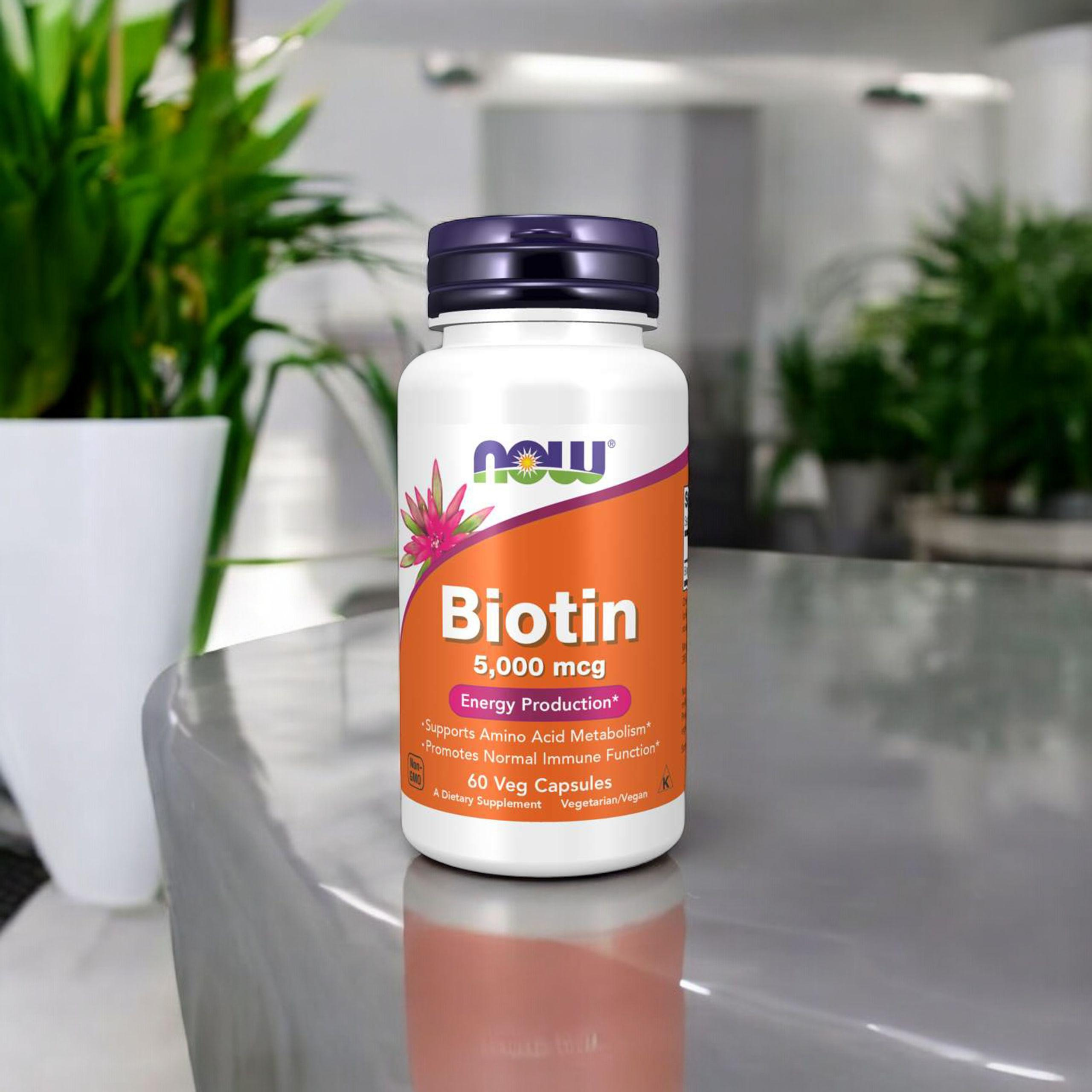 NOW Biotin 5000mcg - 3x 60vcaps