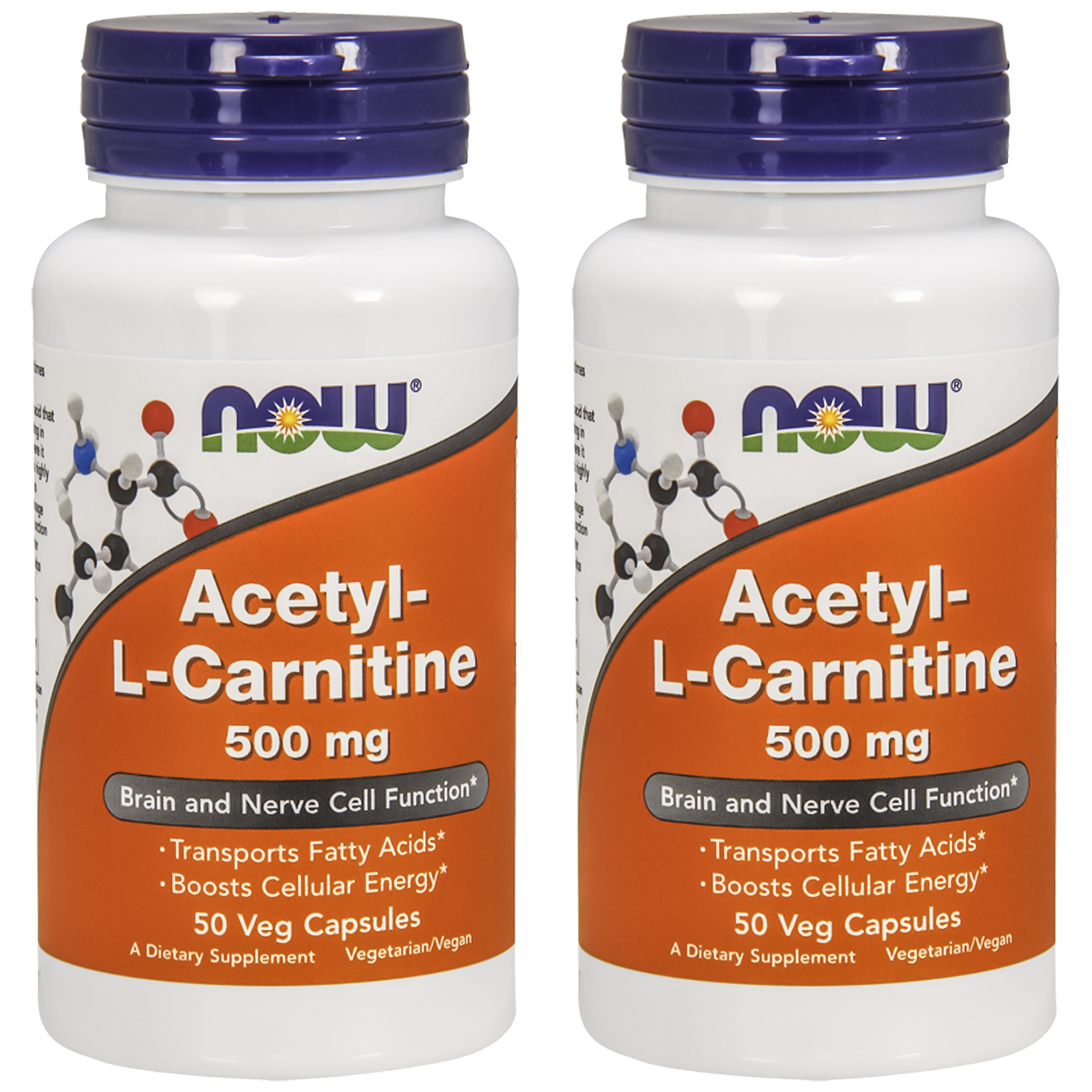 NOW Acetyl L-Carnitine 500mg - 2x 50vegcaps