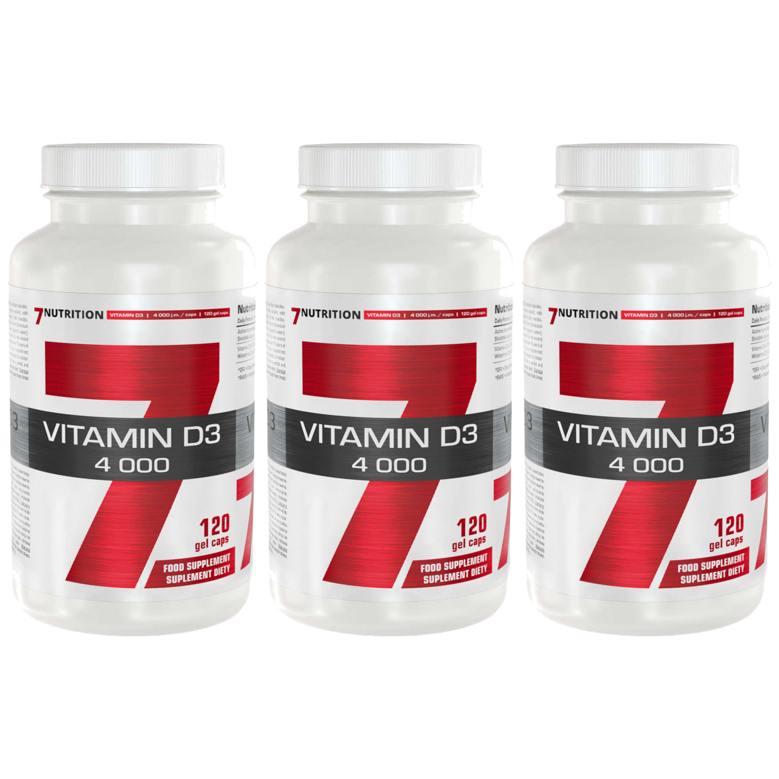 7 NUTRITION Vitamin D3 4000 - 3x 120caps