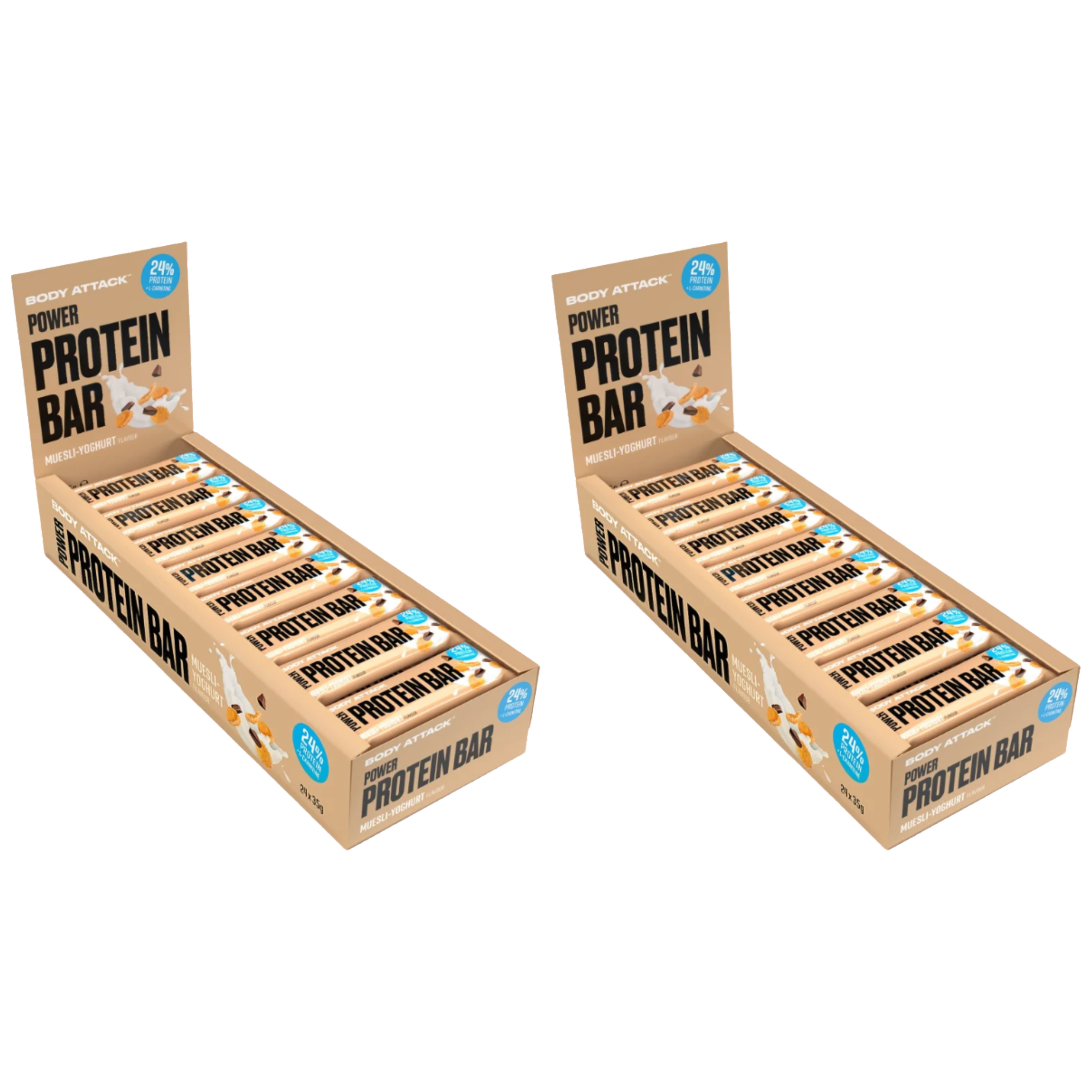 BODY ATTACK - Baton Power Protein Bar - 24x 2x 35g