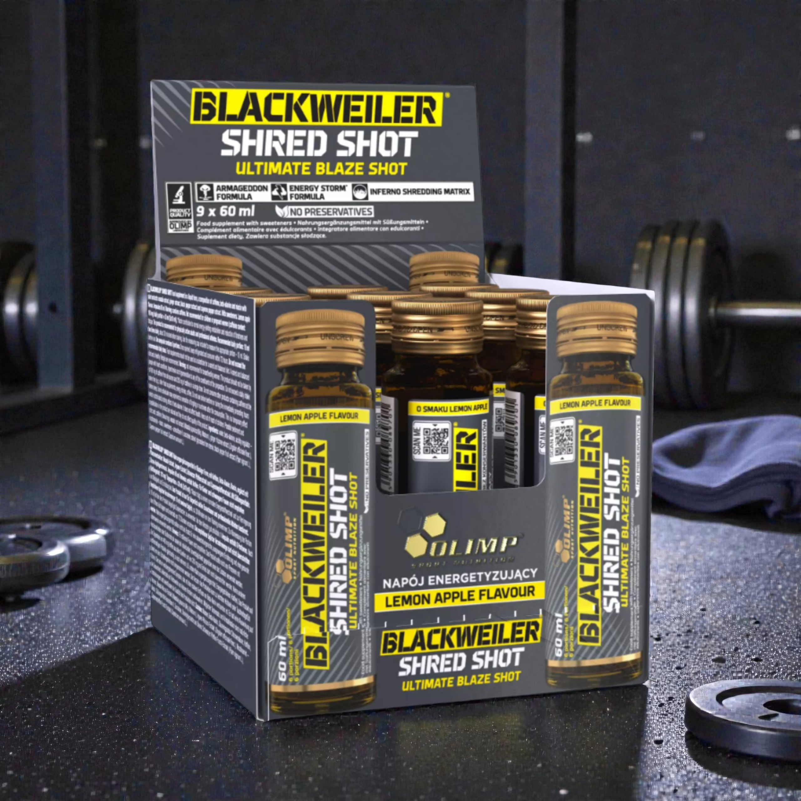 OLIMP - Blackweiler Shred Shot Szklana Ampułka - 9x 60ml