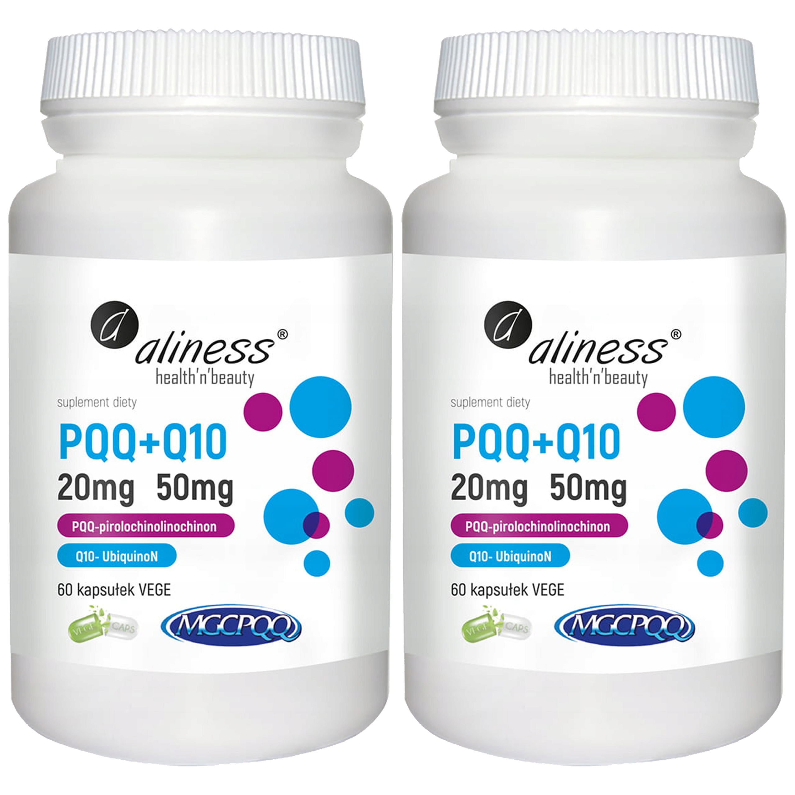 ALINESS PQQ MGCPQQ® 20 mg + Q10 50 mg - 2x 60vcaps.