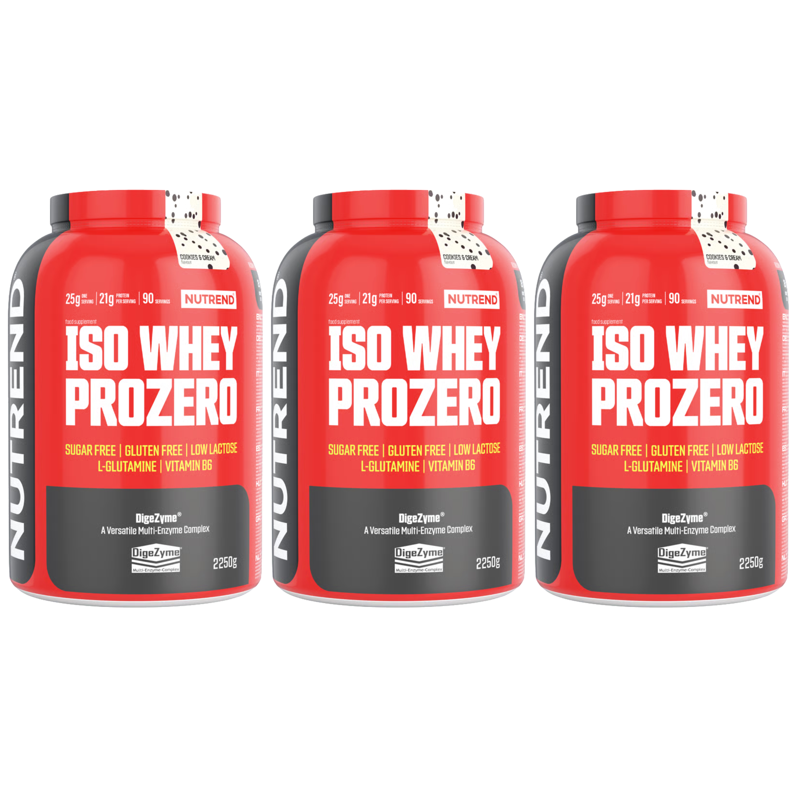 NUTREND Iso Whey ProZero - 3x 2250g