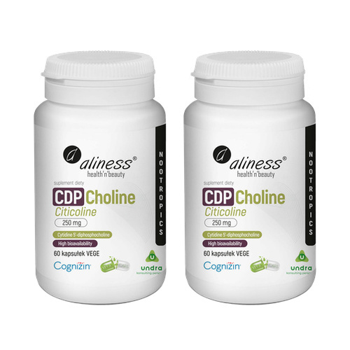 Aliness CDP Choline 250mg - 2x 60vcaps.