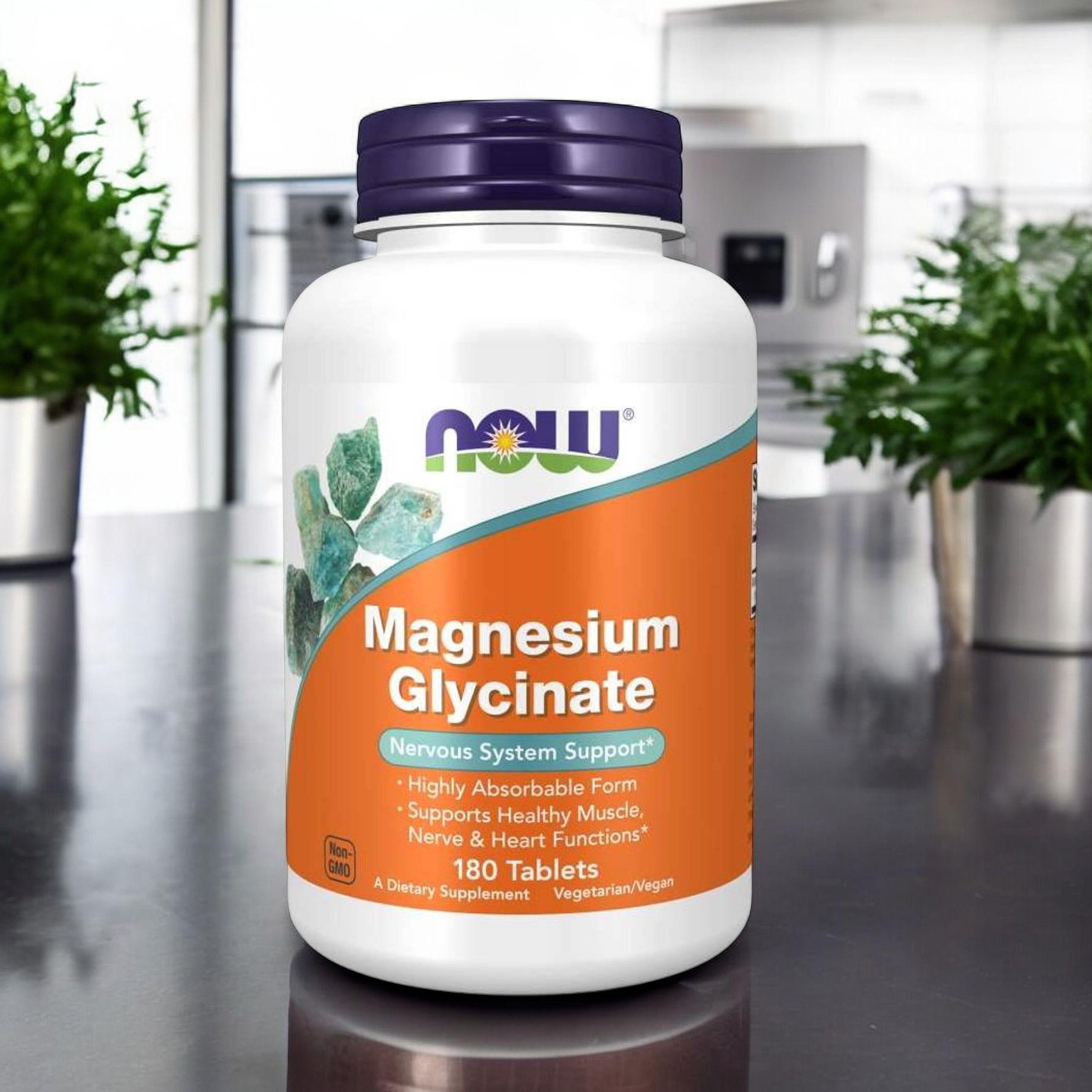 NOW Magnesium Glycinate - 3x 180tabs.