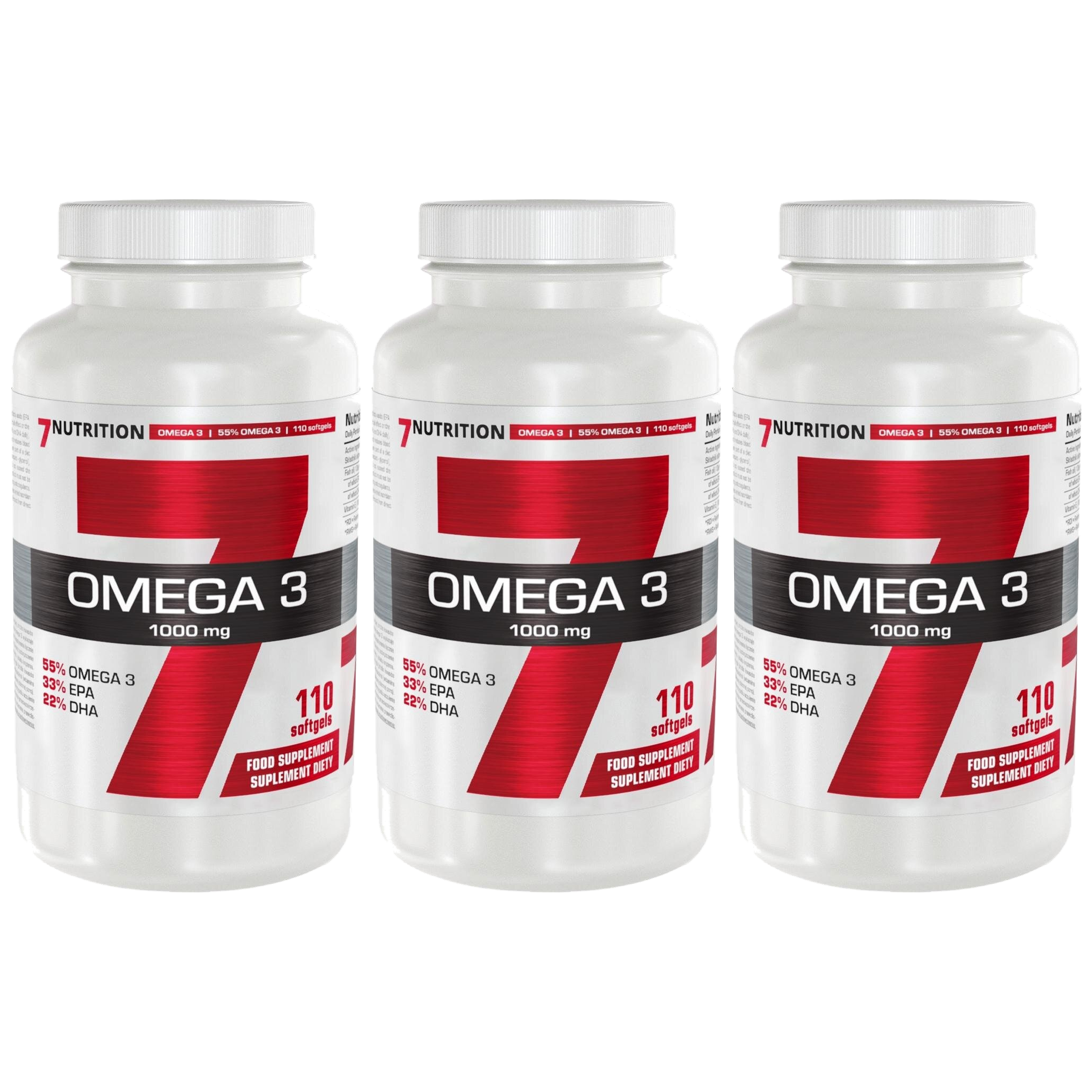 7 NUTRITION - Omega 3 1000mg - 3x 110caps.