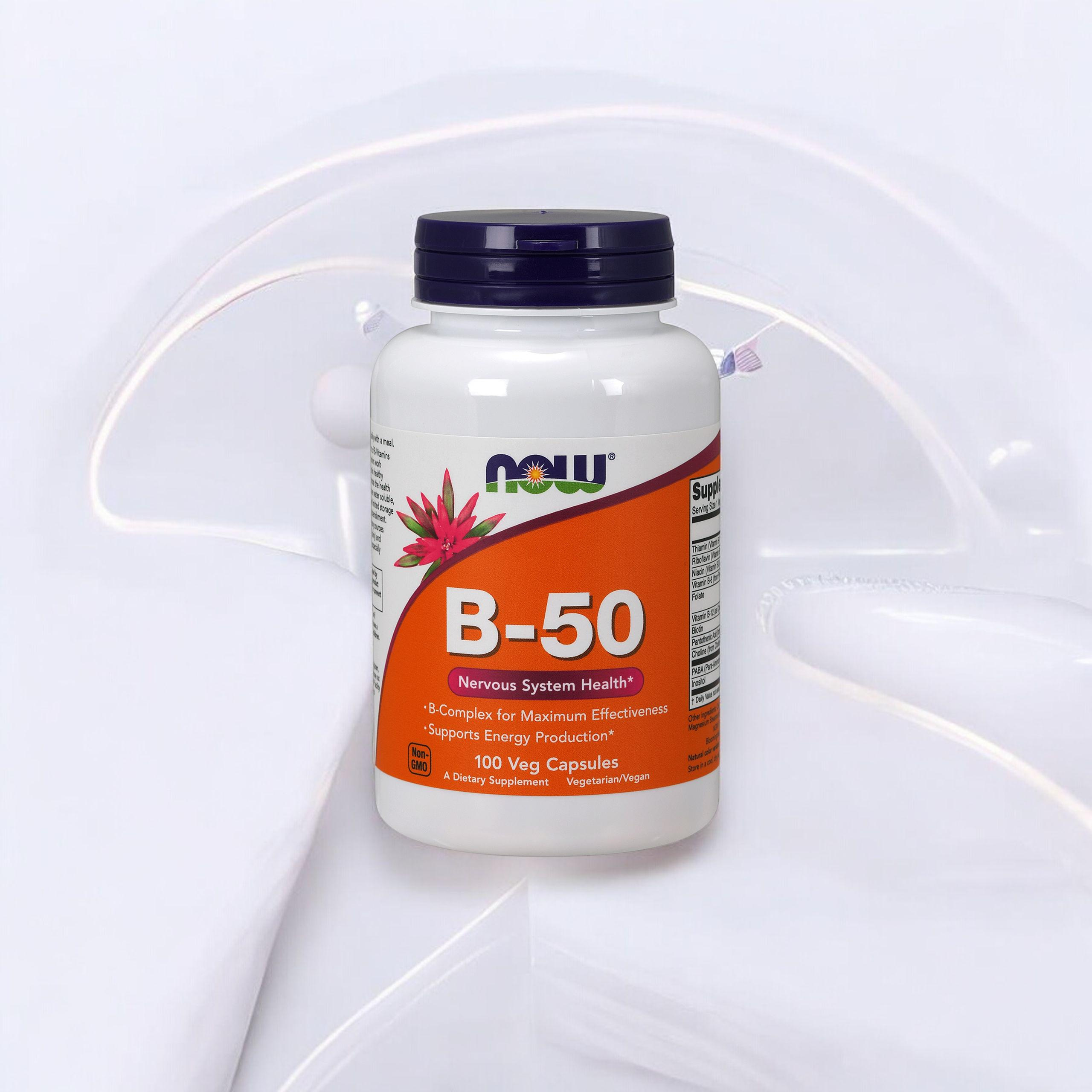 NOW Vitamin B-50 - 3x 100vcaps