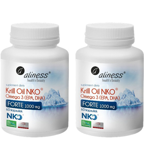 ALINESS - Krill Oil NKO Omega 3 1000mg Forte - 2x 60caps.