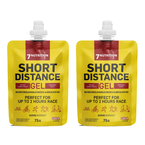 7 NUTRITION - Short Distance Gel - 2x 75g - Cola