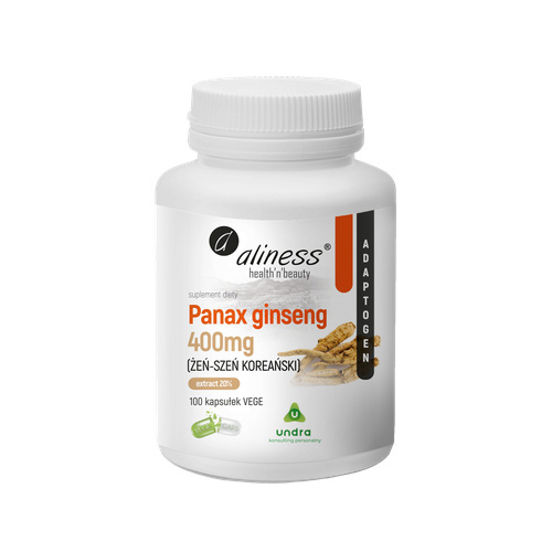 ALINESS - Panax Ginseng 400mg (Żeń Szeń Koreański) - 100vcaps