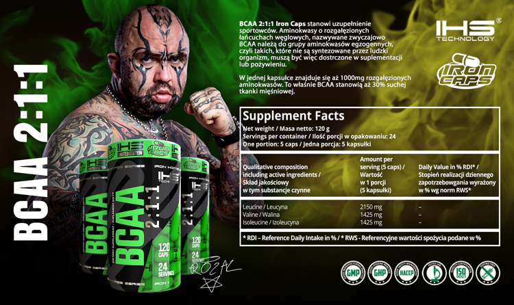 IRON HORSE BCAA 2:1:1 - 2x 120caps