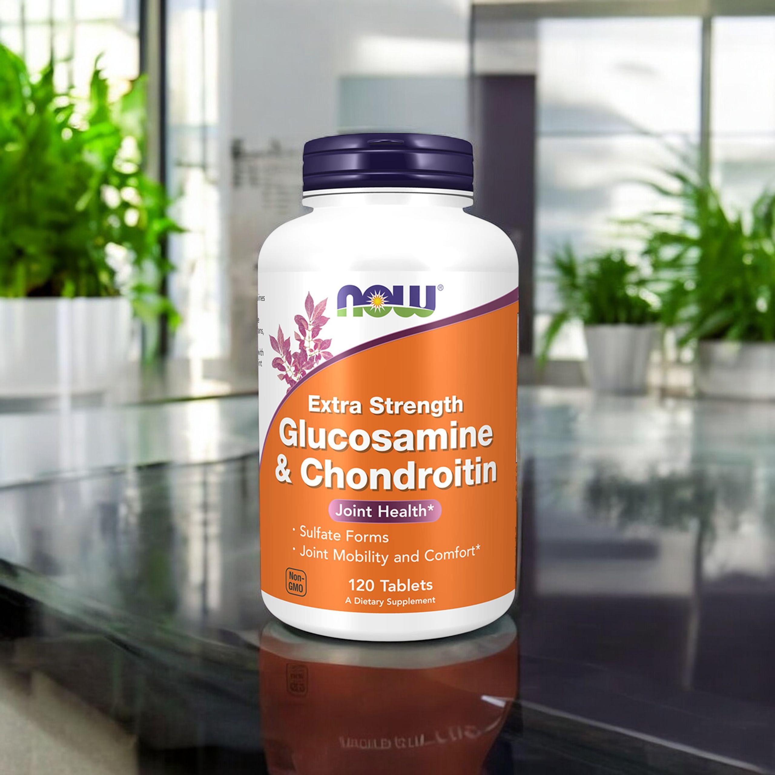 NOW Glucosamine & Chondroitin Sulfate Extra Strength - 2x 120tabs