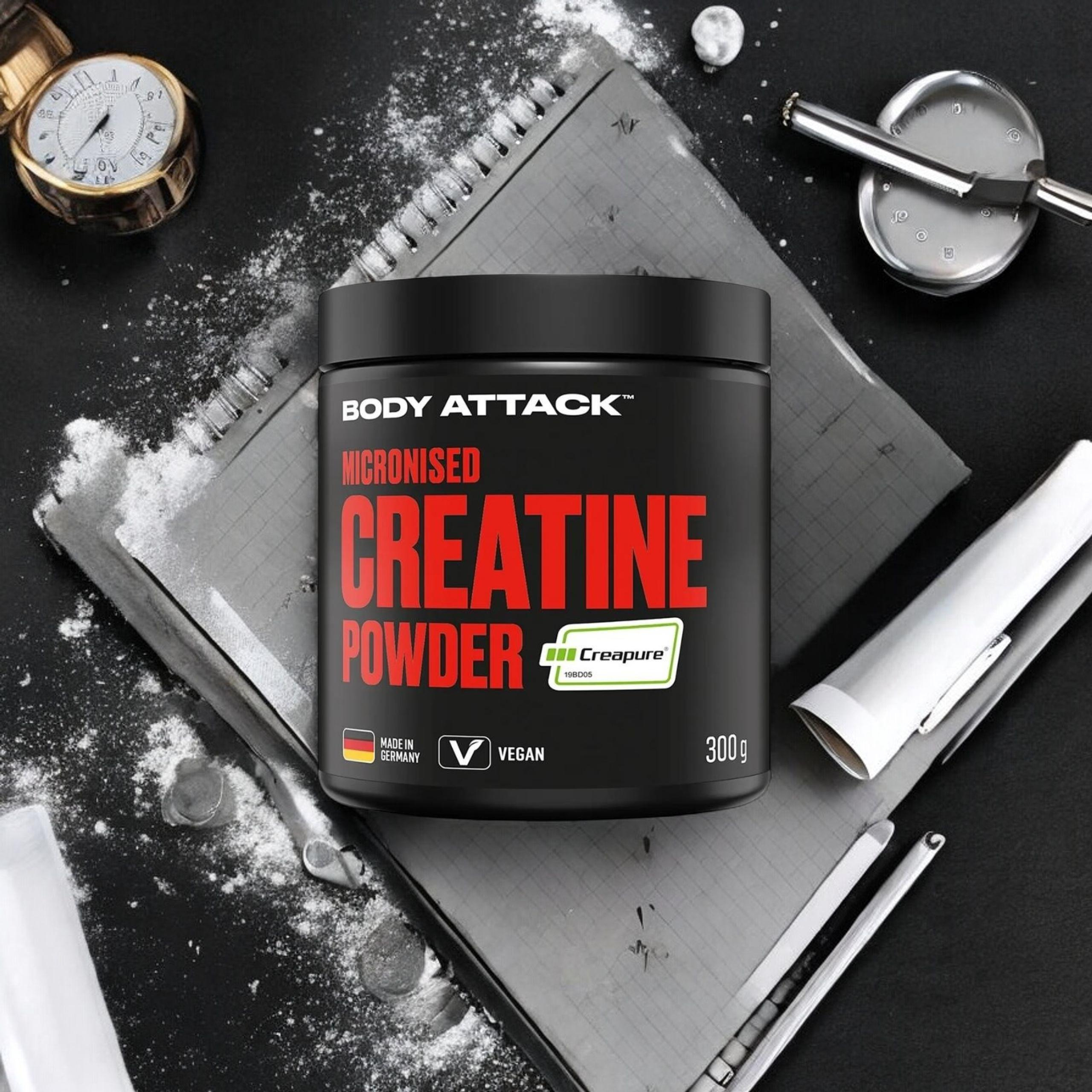 BODY ATTACK Creatine Powder Creapure - 300g - Natural