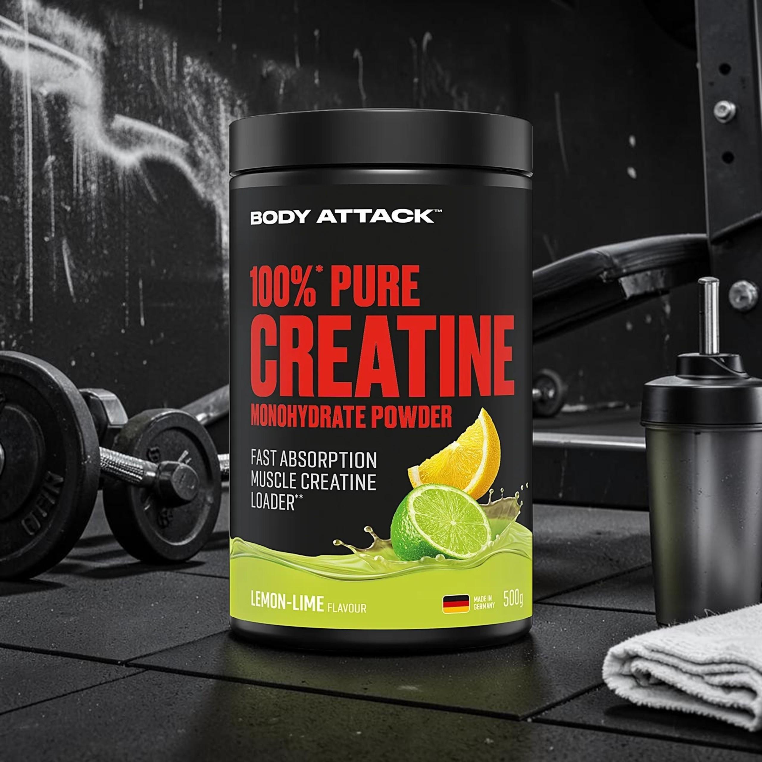 BODY ATTACK - 100% Pure Creatine - 3x 500g