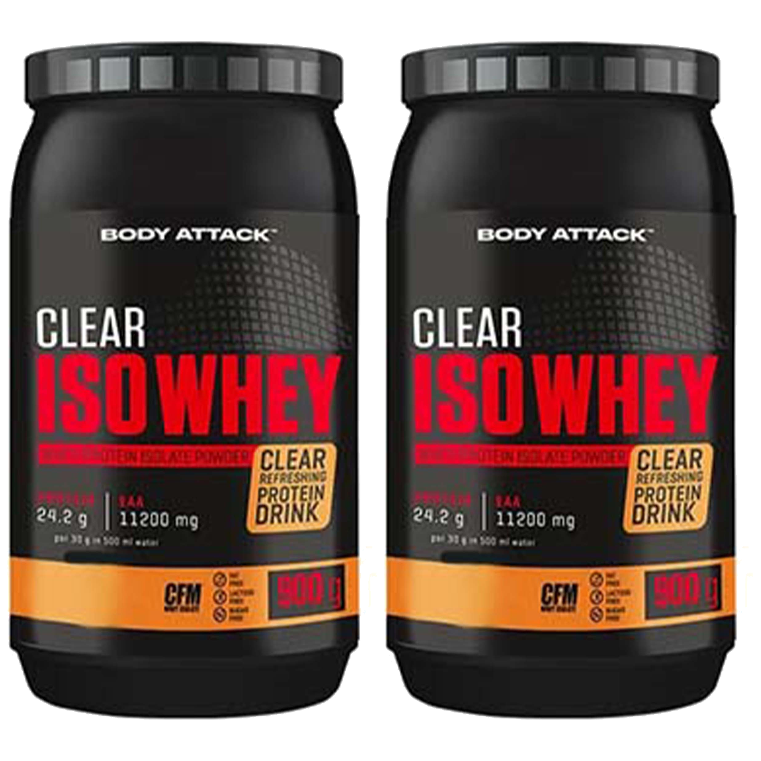 BODY ATTACK Clear Iso Whey - 2x 900g