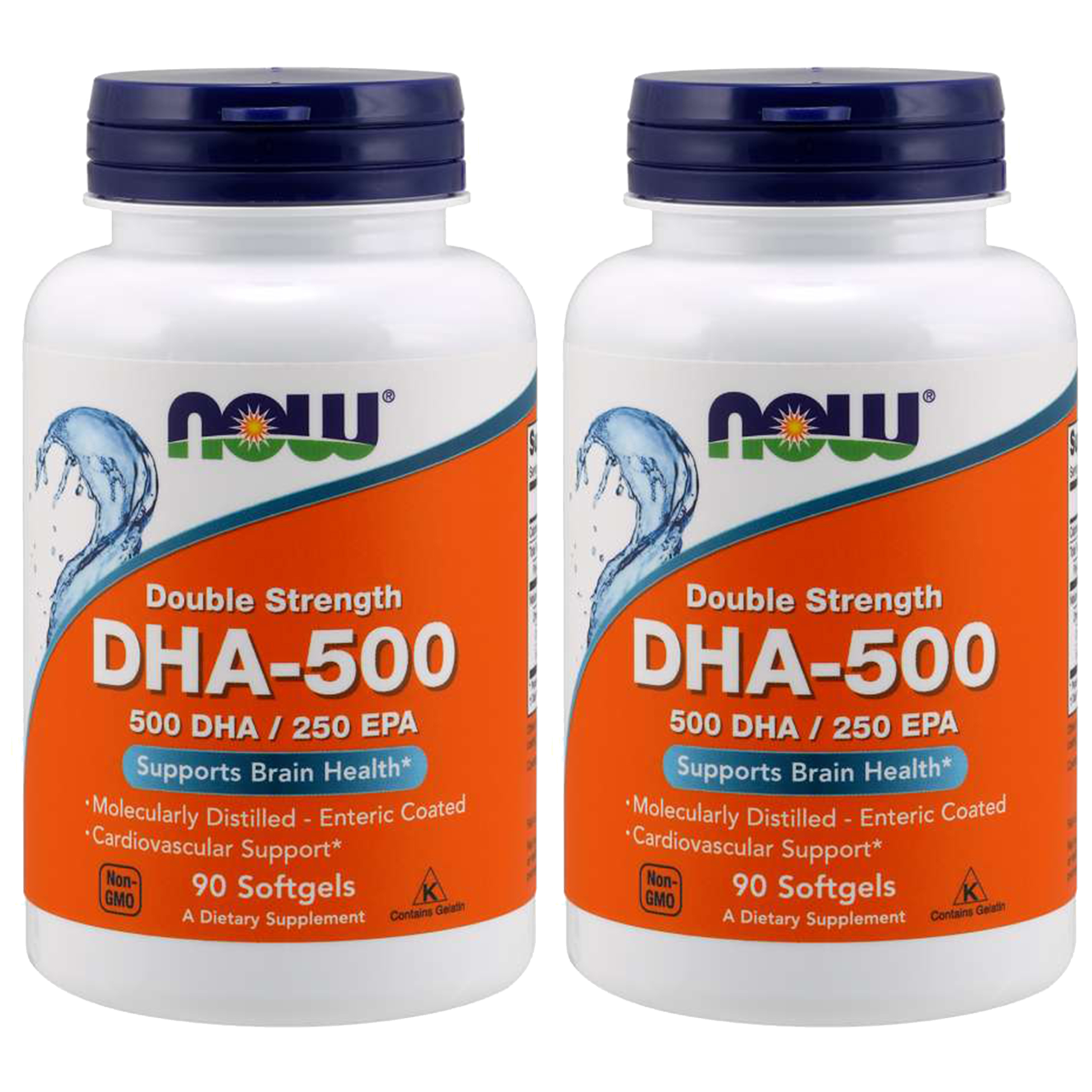 NOW DHA 500mg - 2x 90softgels