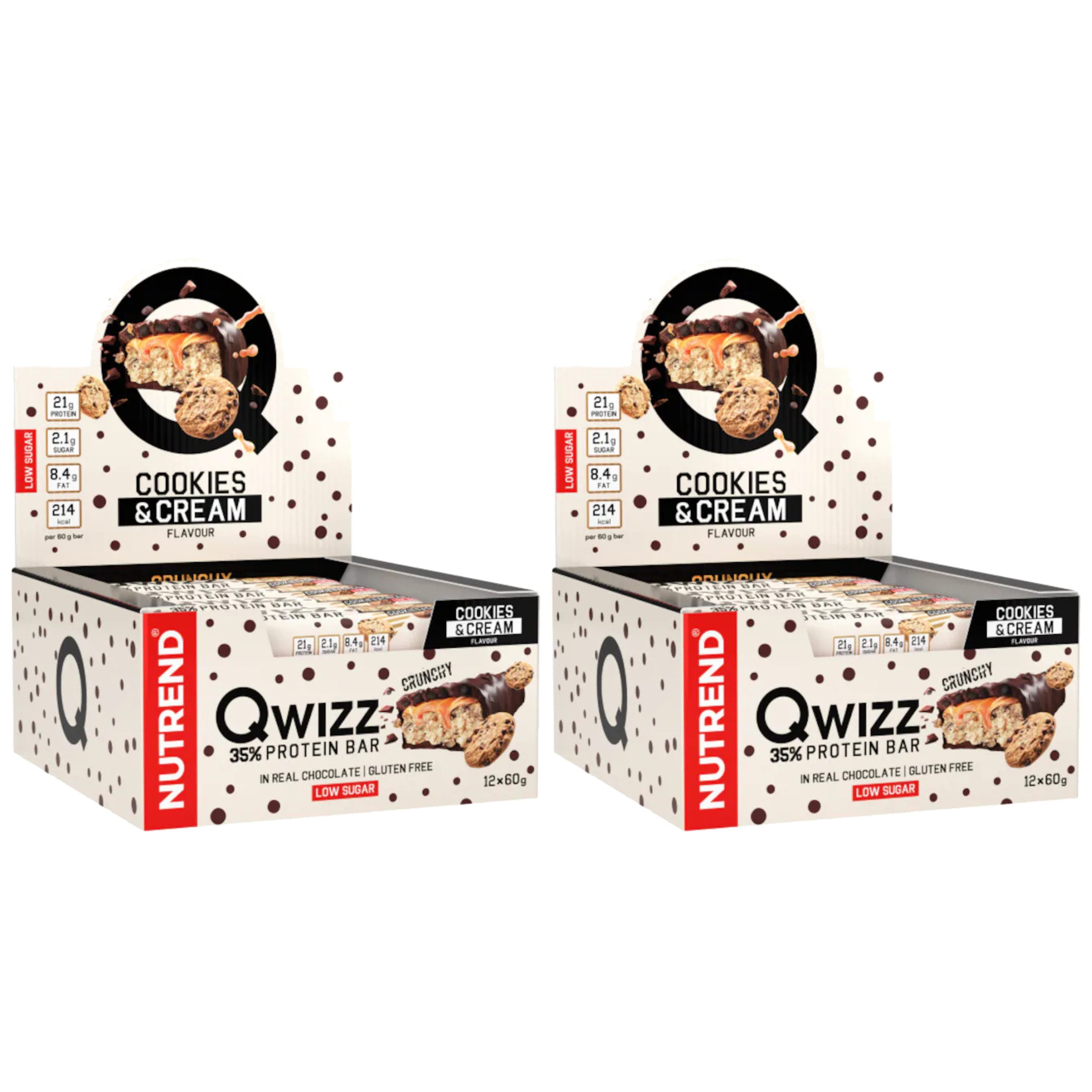 NUTREND - Qwizz Protein Bar - 24x 2x 60g 
