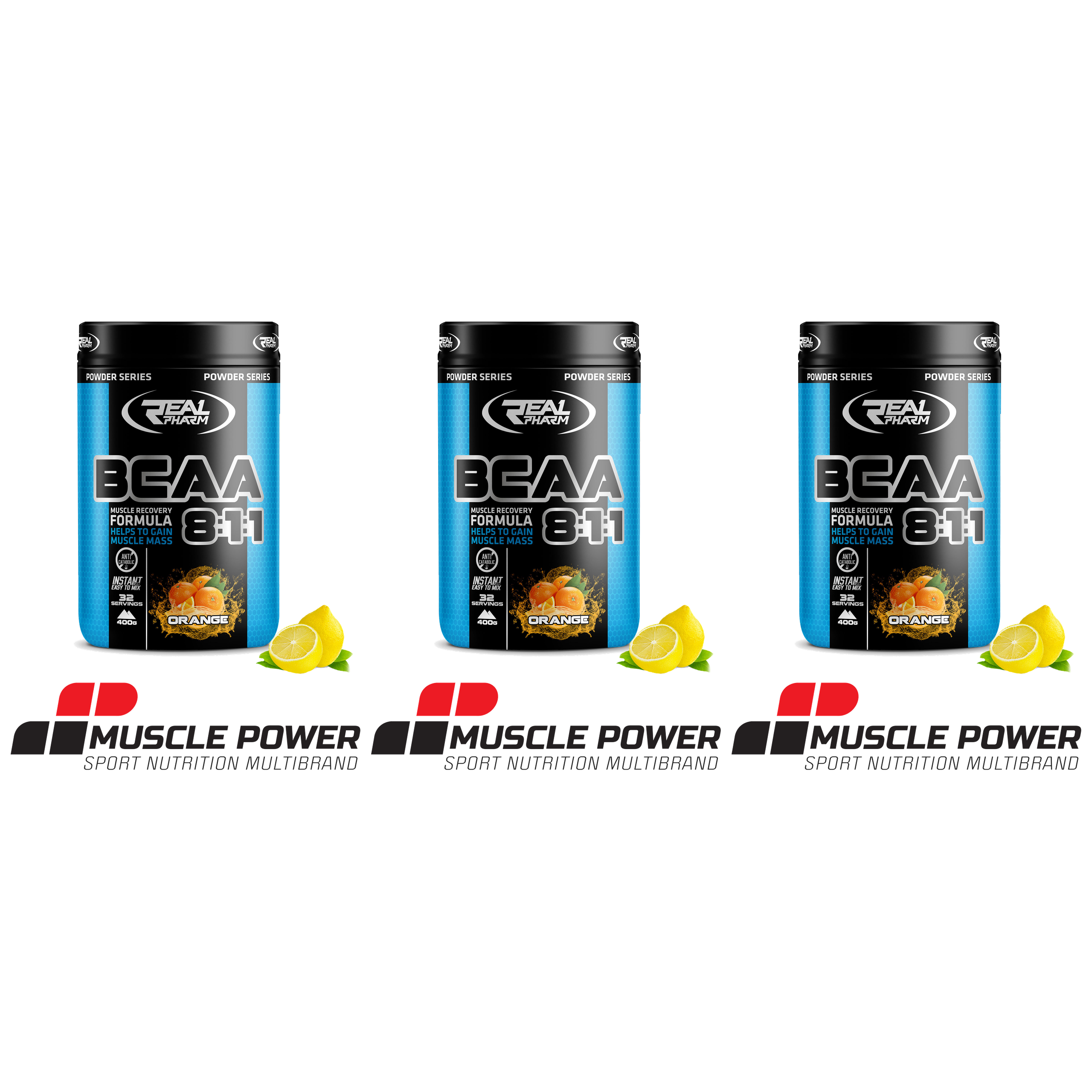REAL PHARM BCAA 8:1:1 - 3x 400g