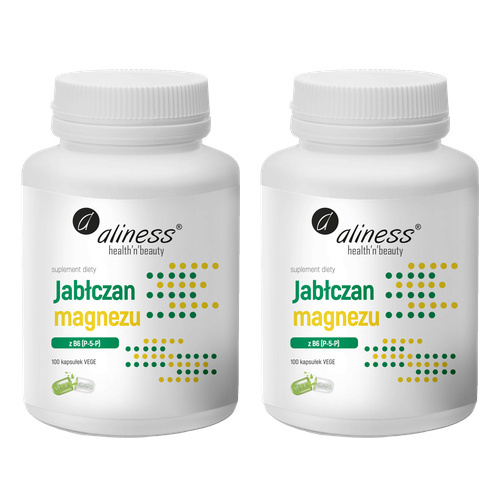 ALINESS - Jabłczan Magnezu 100mg z B6 (P-5-P) - 2x 100vcaps.