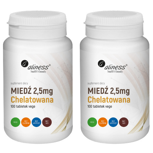 ALINESS - Miedź Chelatowana 2,5mg - 100tabs. x2
