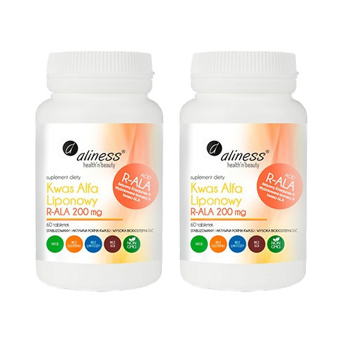 ALINESS - Alfa Liponowy R-ALA 200mg - 2x 60tabs.