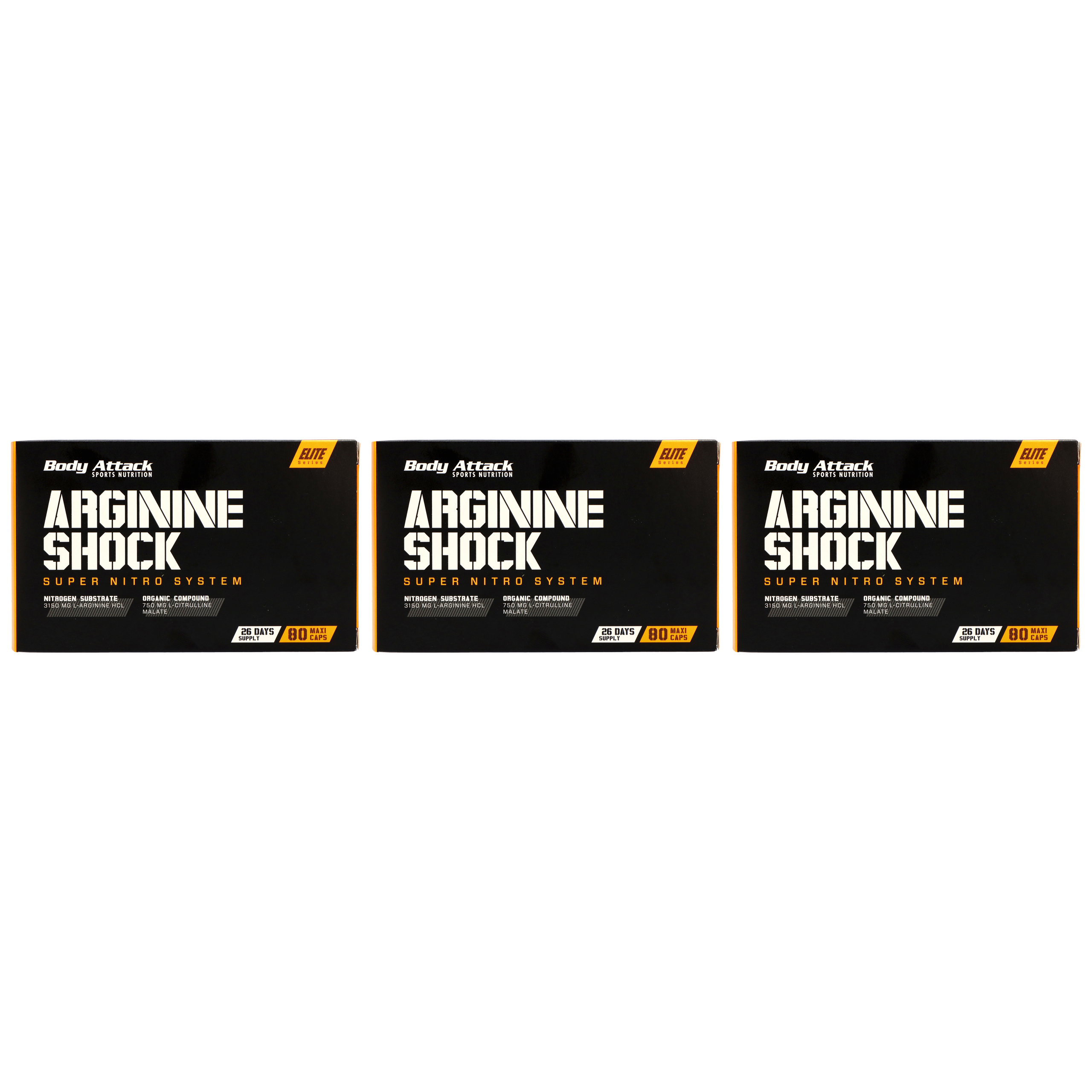 BODY ATTACK Arginine Shock - 3x 80caps