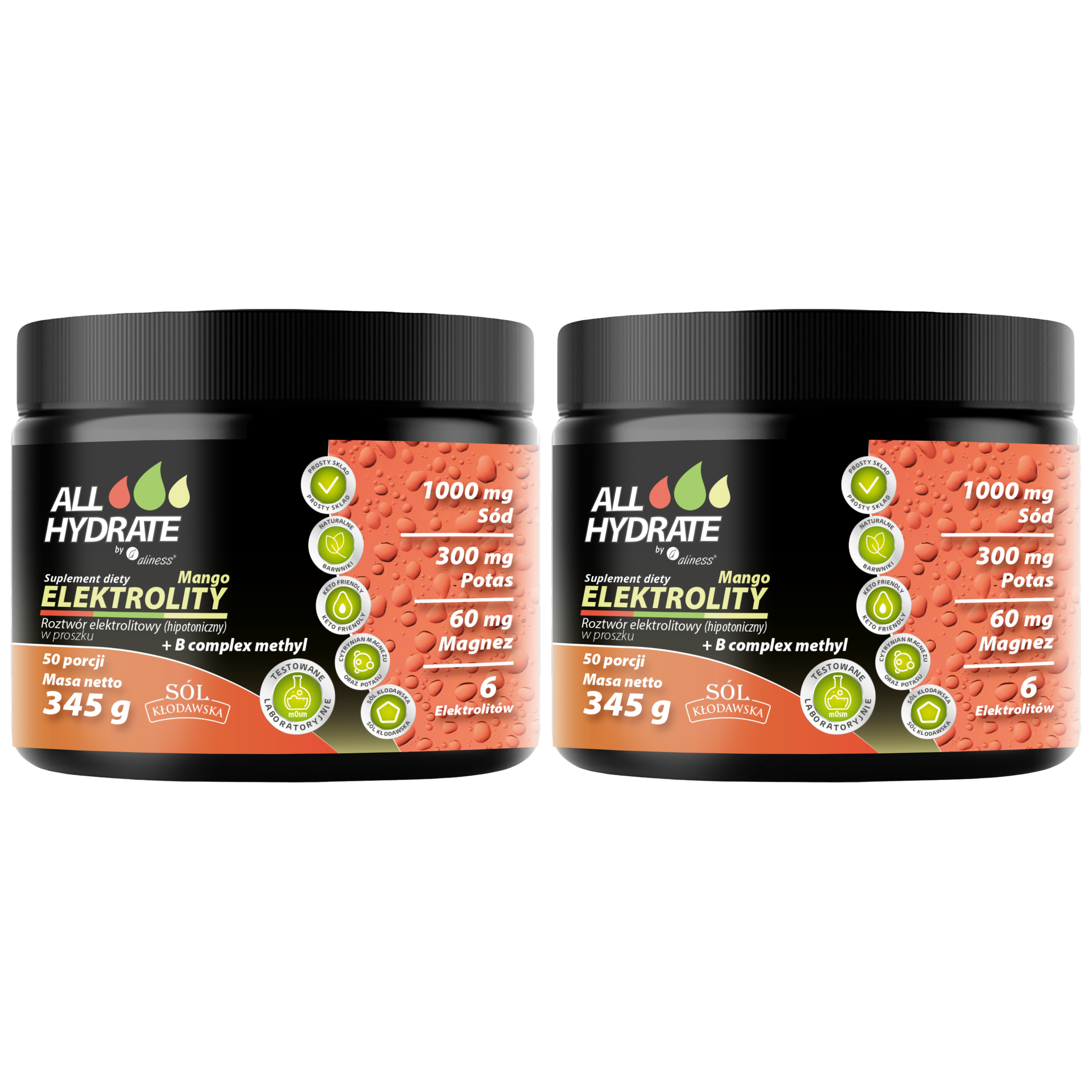 ALINESS - ALL Hydrate Elektolity + B Complex Methyl - 2x 345g