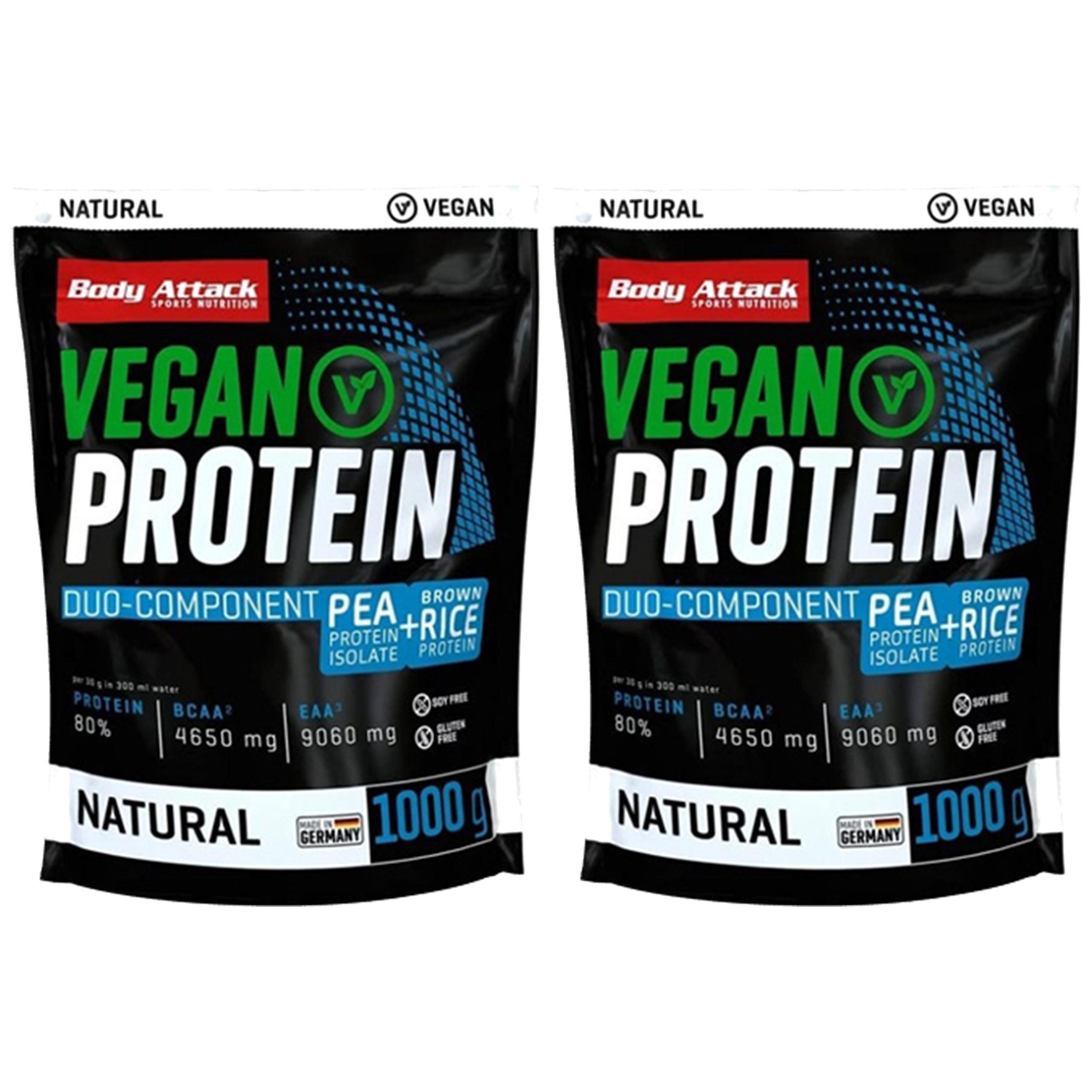 BODY ATTACK Vegan Protein - 2x 1000g